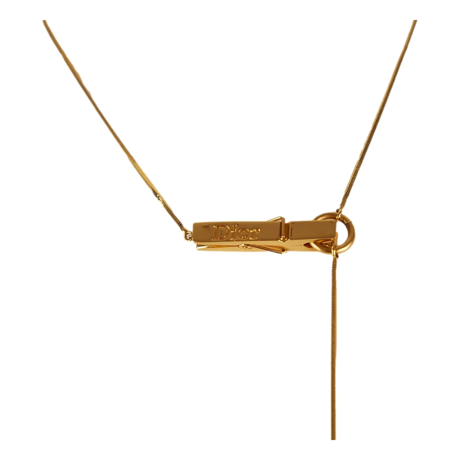 Dior Gold Clothespin Choker - Image 2