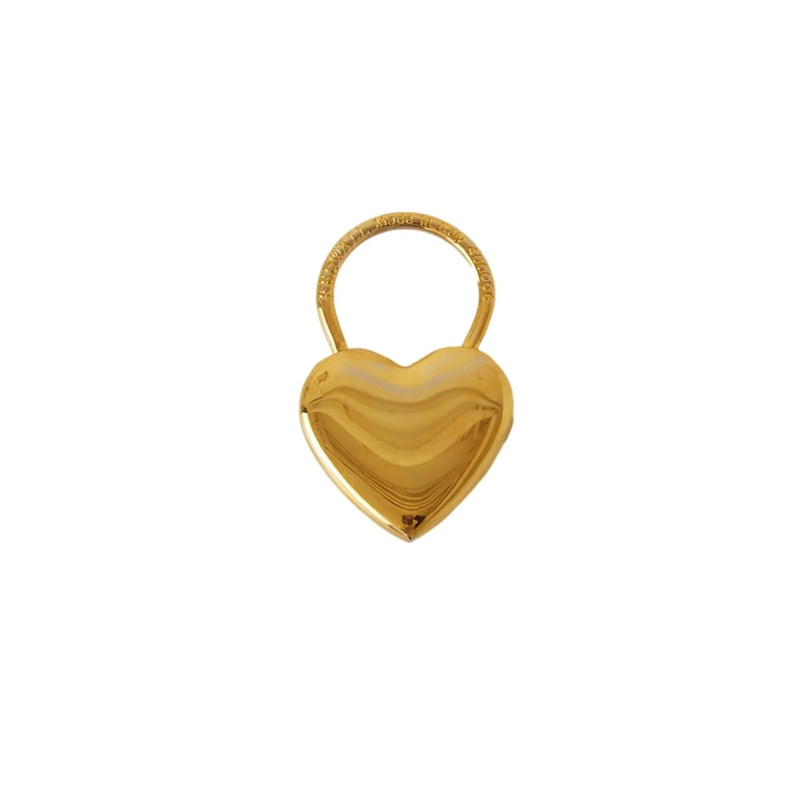 Moschino Gold Heart Logo Keychain - Image 2