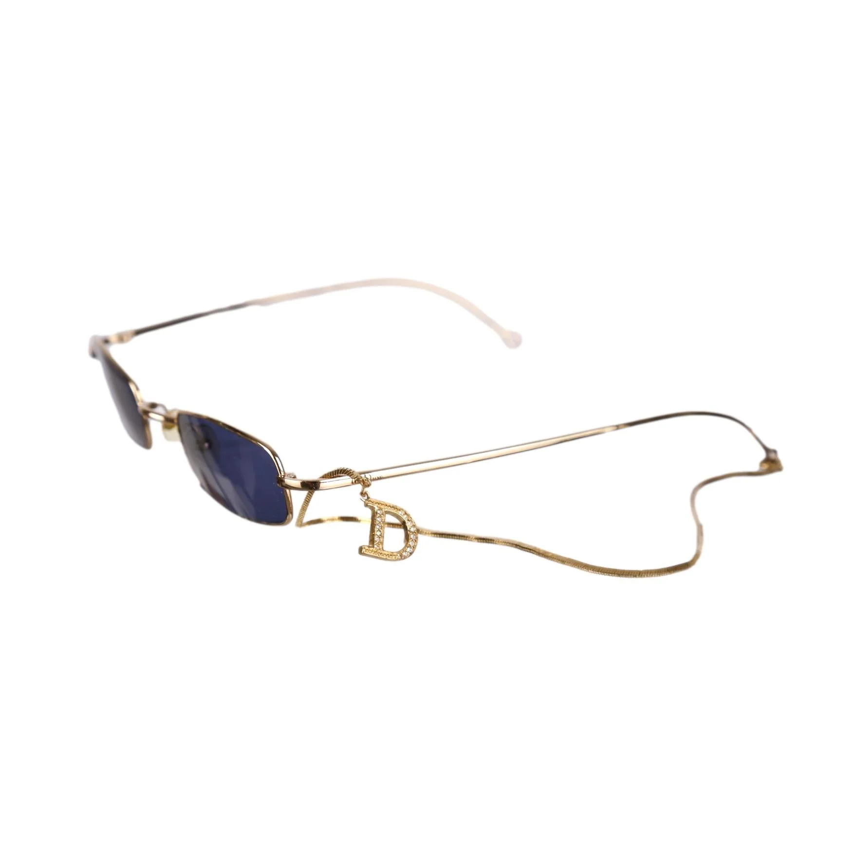 Dior Gold Logo Charm Micro Sunglasses - Image 2