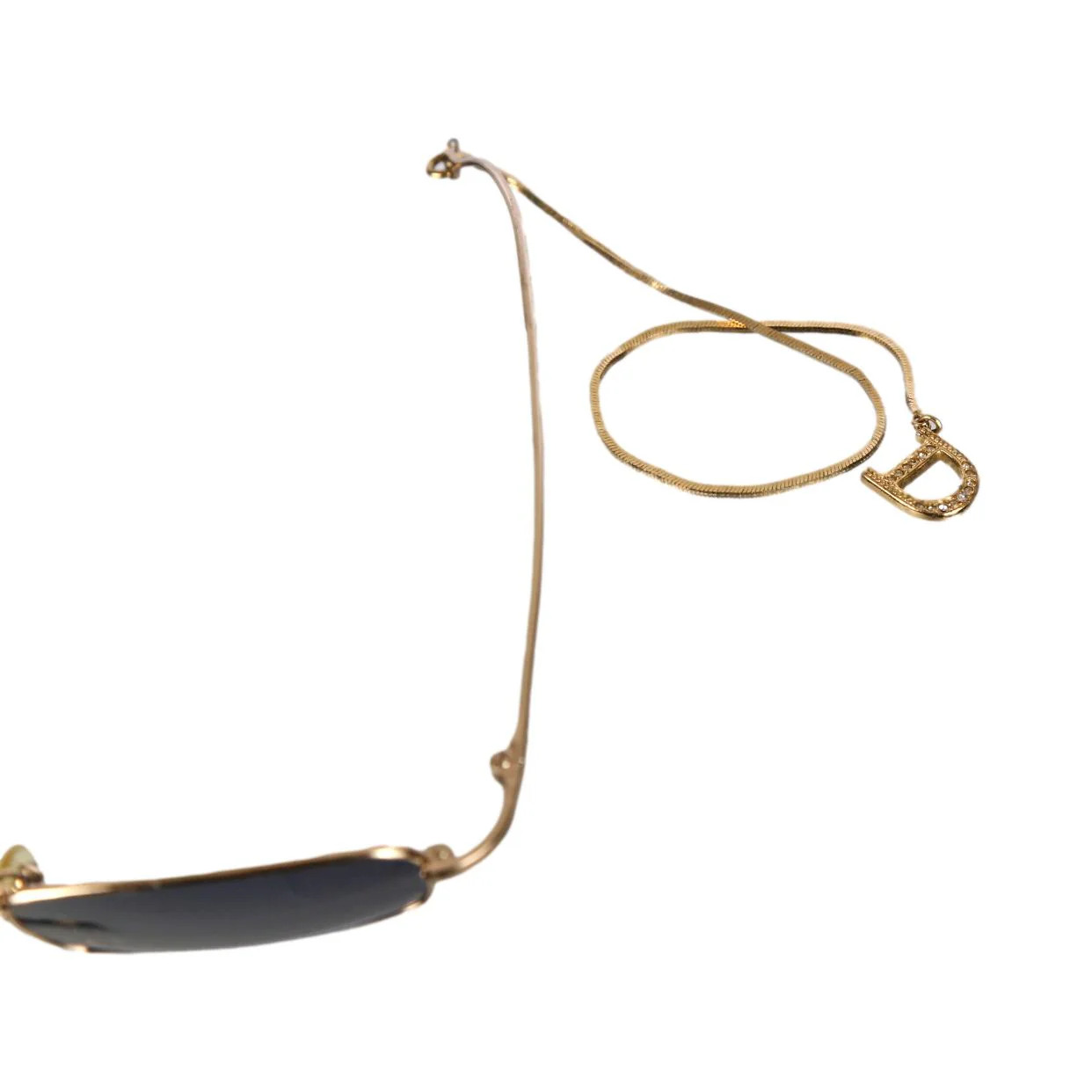Dior Gold Logo Charm Micro Sunglasses - Image 4