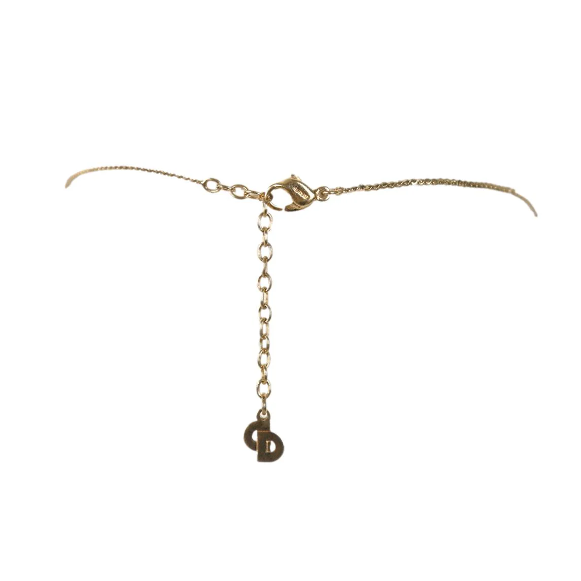 Dior Gold Logo Charm Necklace - Image 2