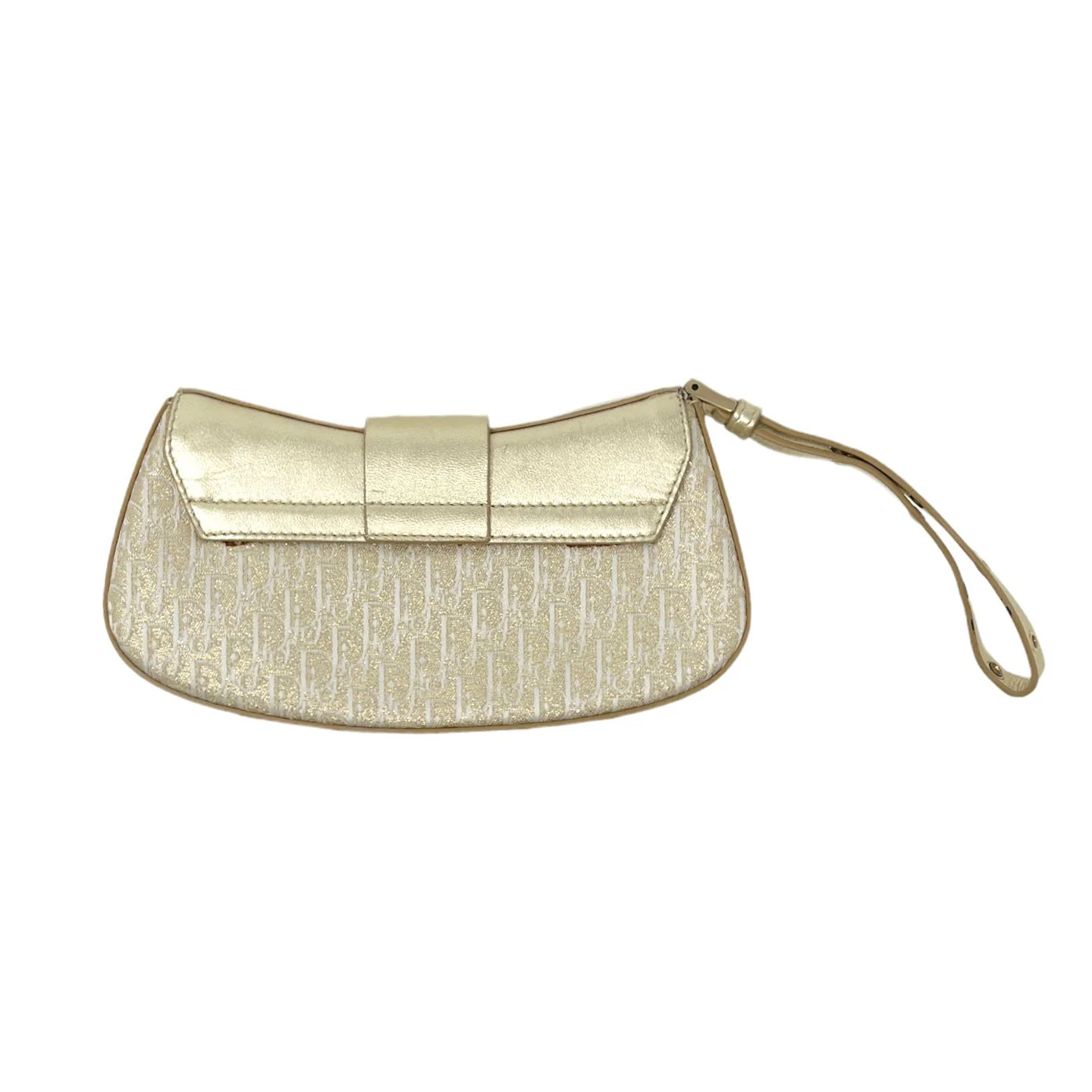 Dior Gold Logo Mini Wristlet - Image 2
