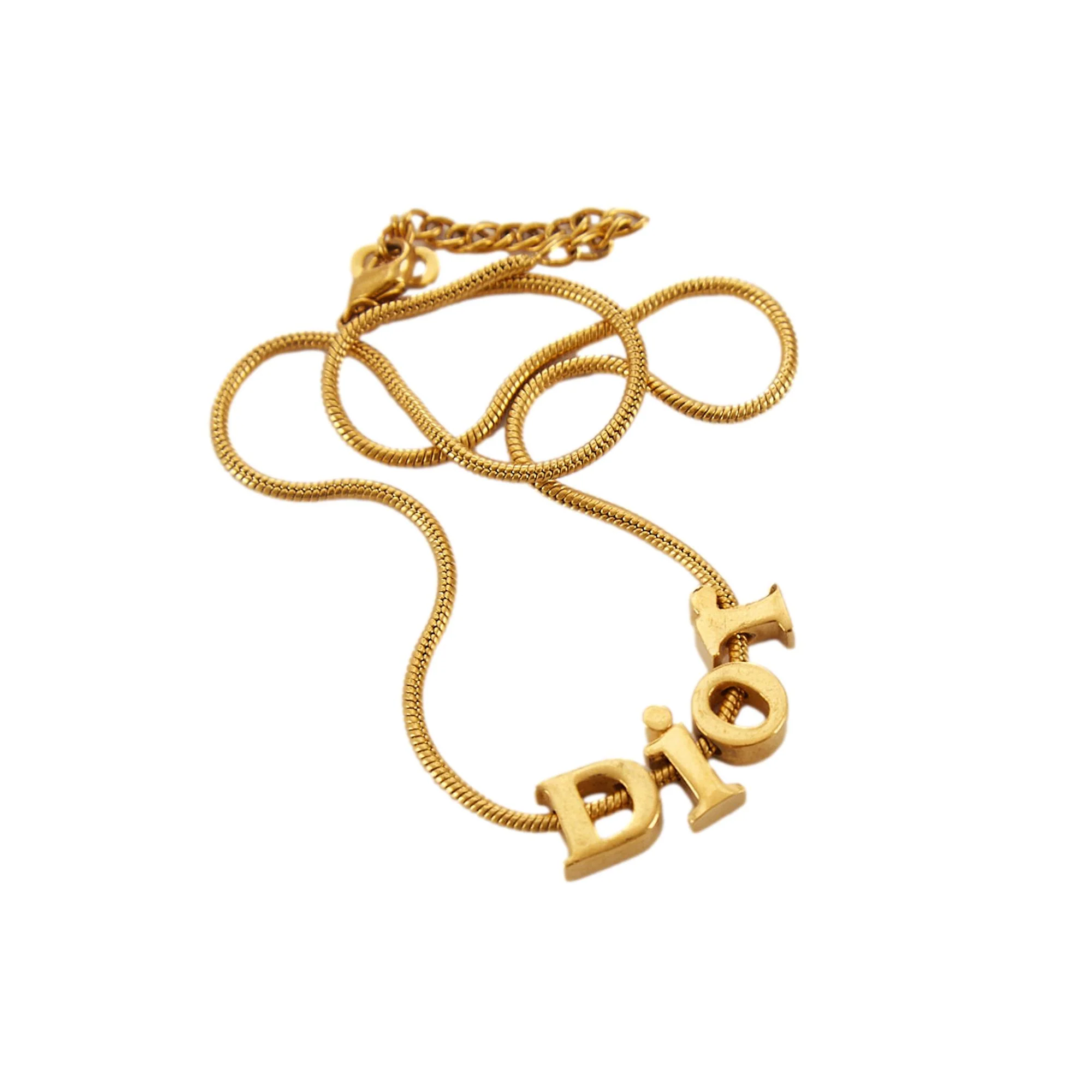 Dior Gold Logo Necklace