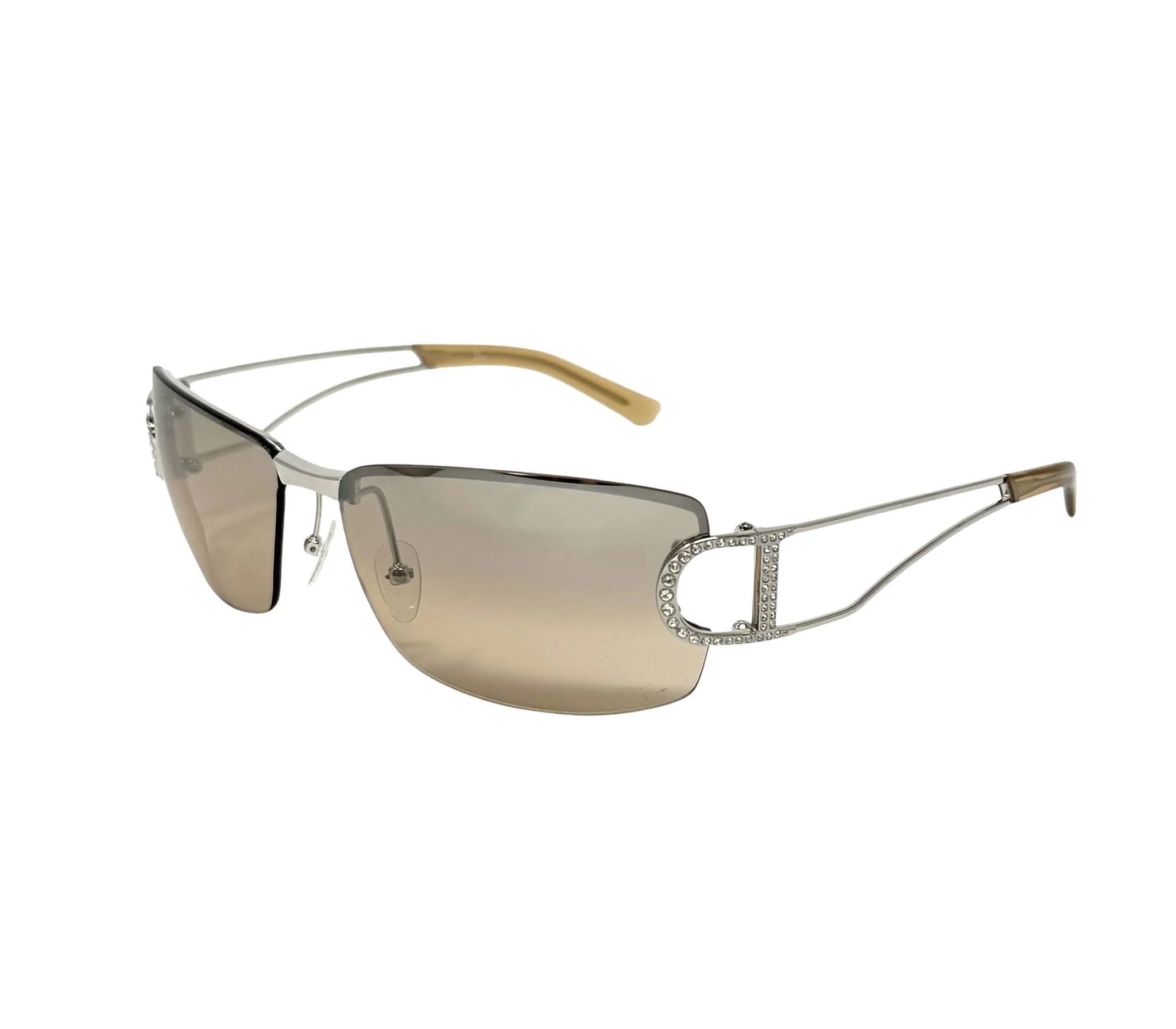 Dior Gold Rhinestone Sunglasses - Image 2