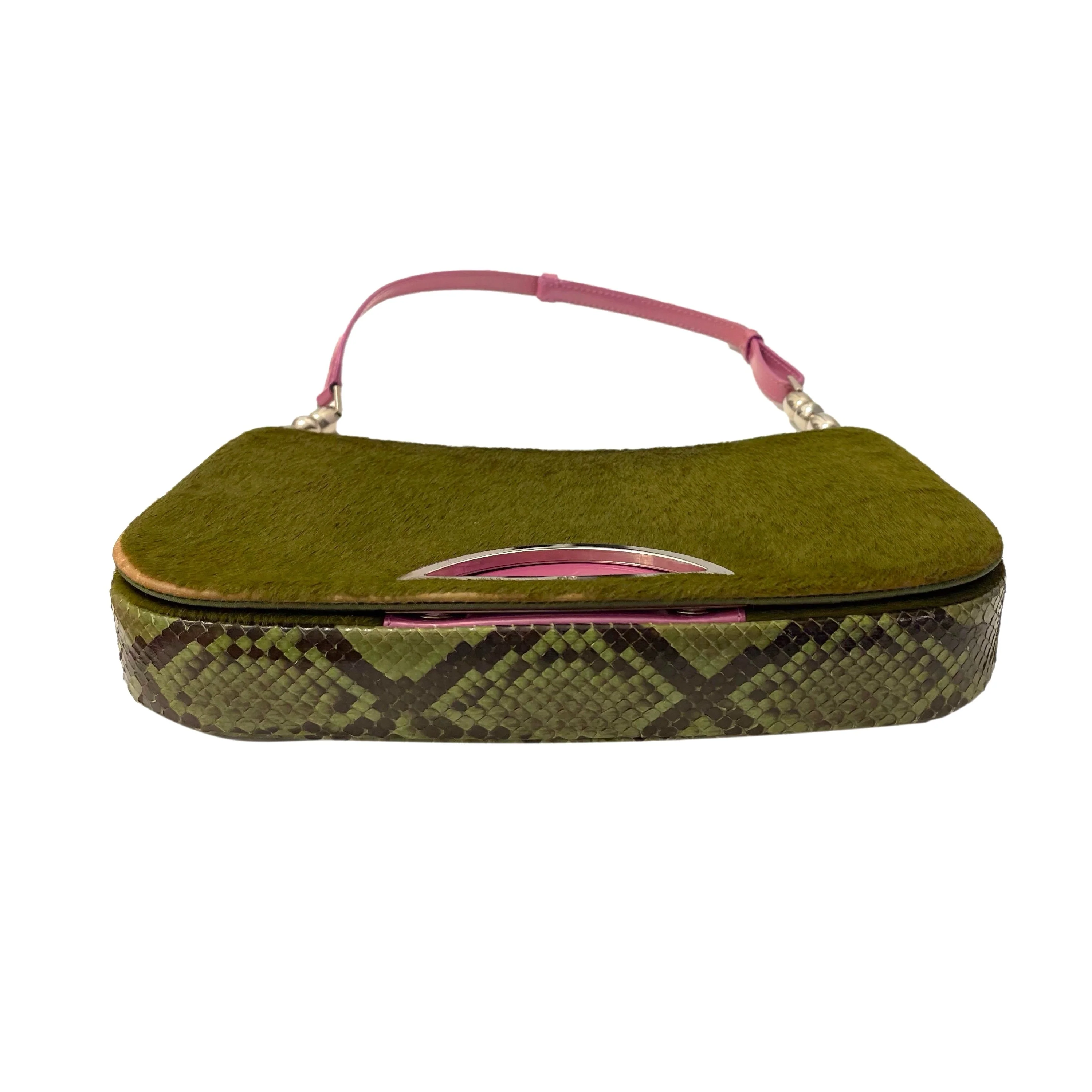 Dior Green Calf Hair Shoulder Bag - Image 2