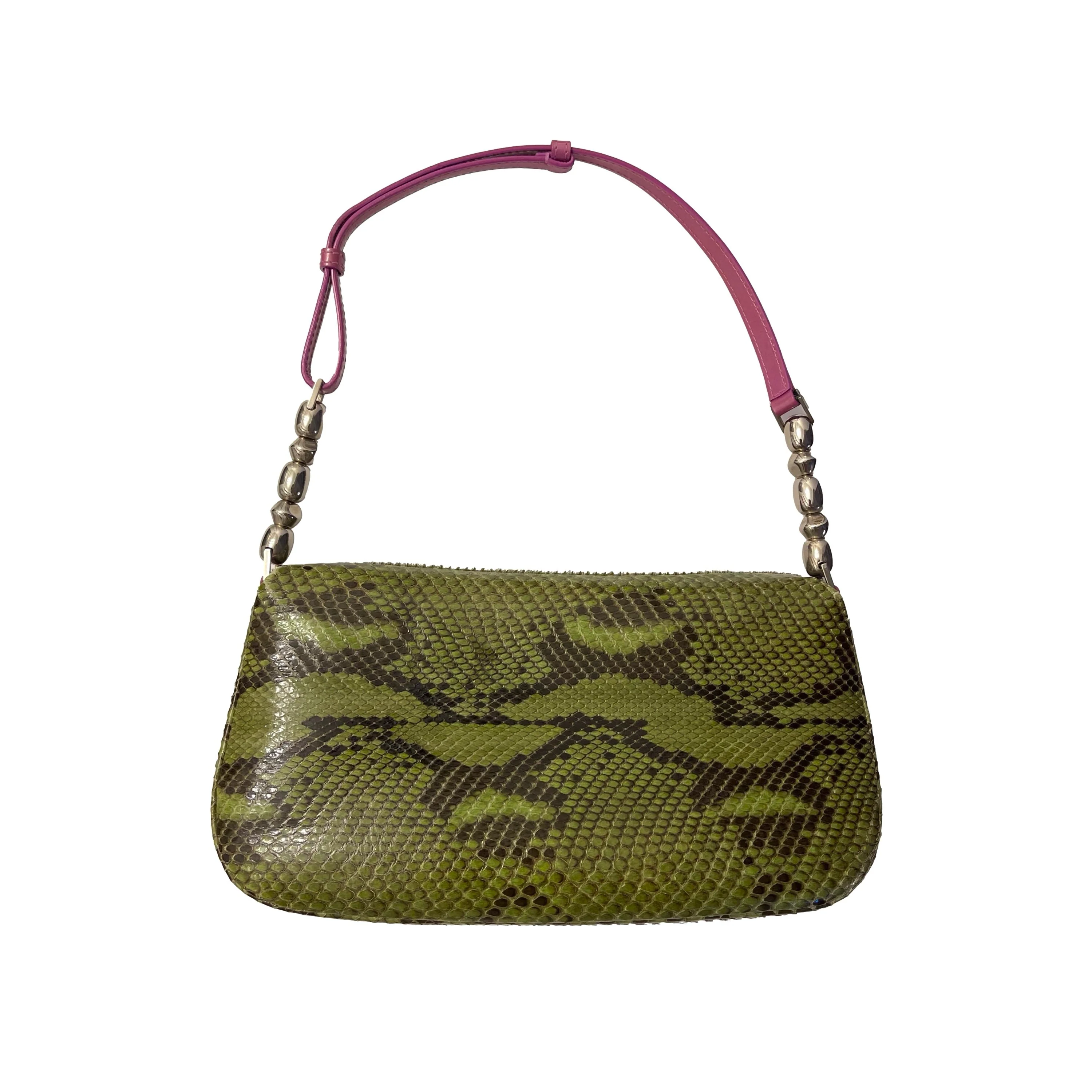 Dior Green Calf Hair Shoulder Bag - Image 3