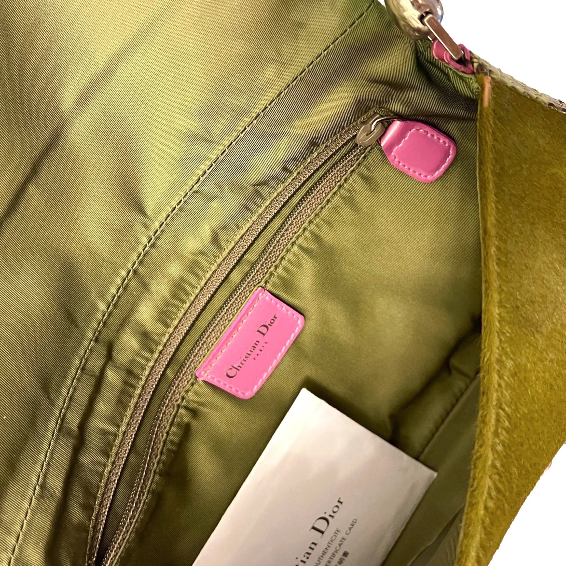 Dior Green Calf Hair Shoulder Bag - Image 4