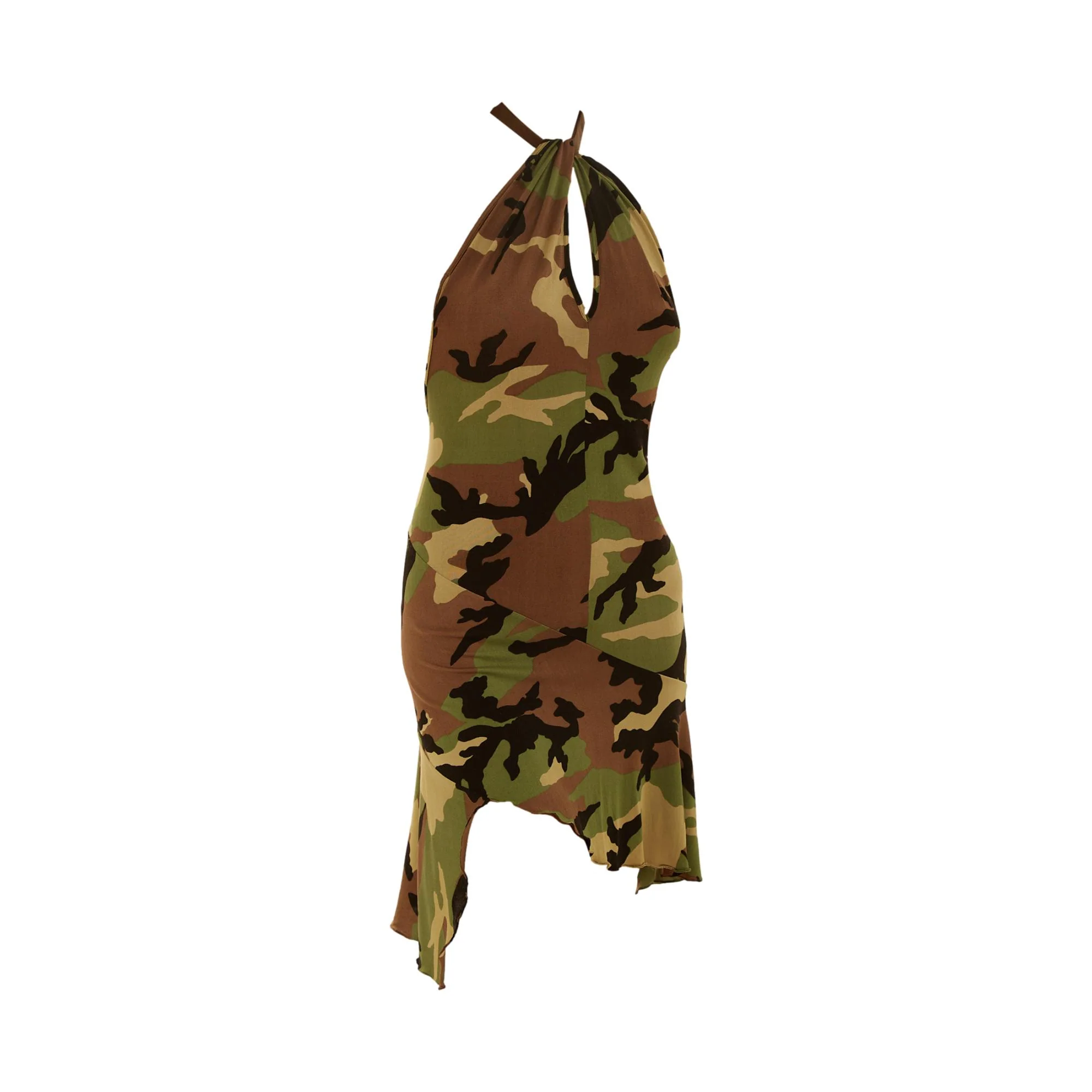 Dior Green Camo Halter Dress - Image 2