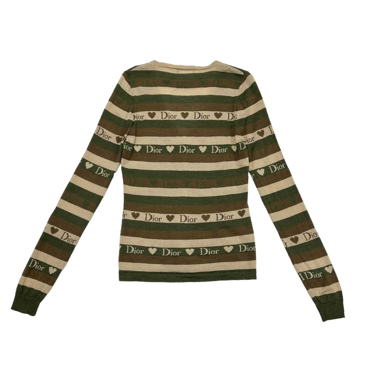 Dior Green Heart Logo Cardigan - Image 2