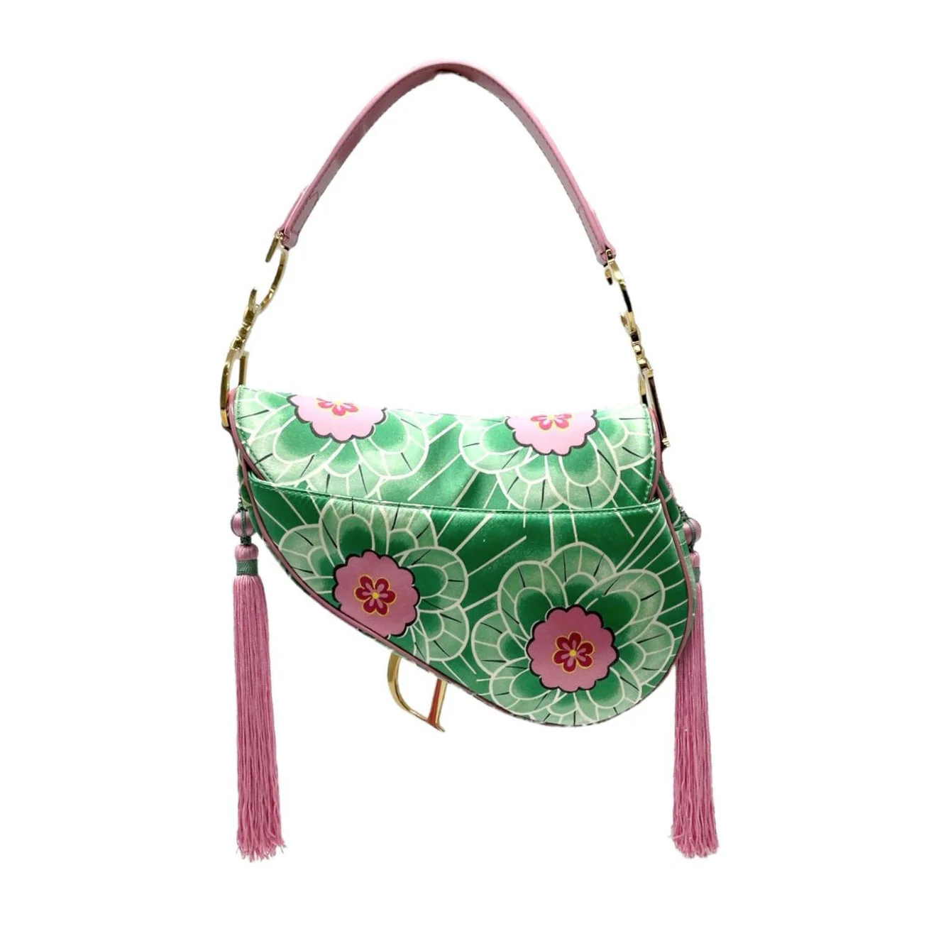 Dior Green Koi Silk Saddle Bag - Image 2