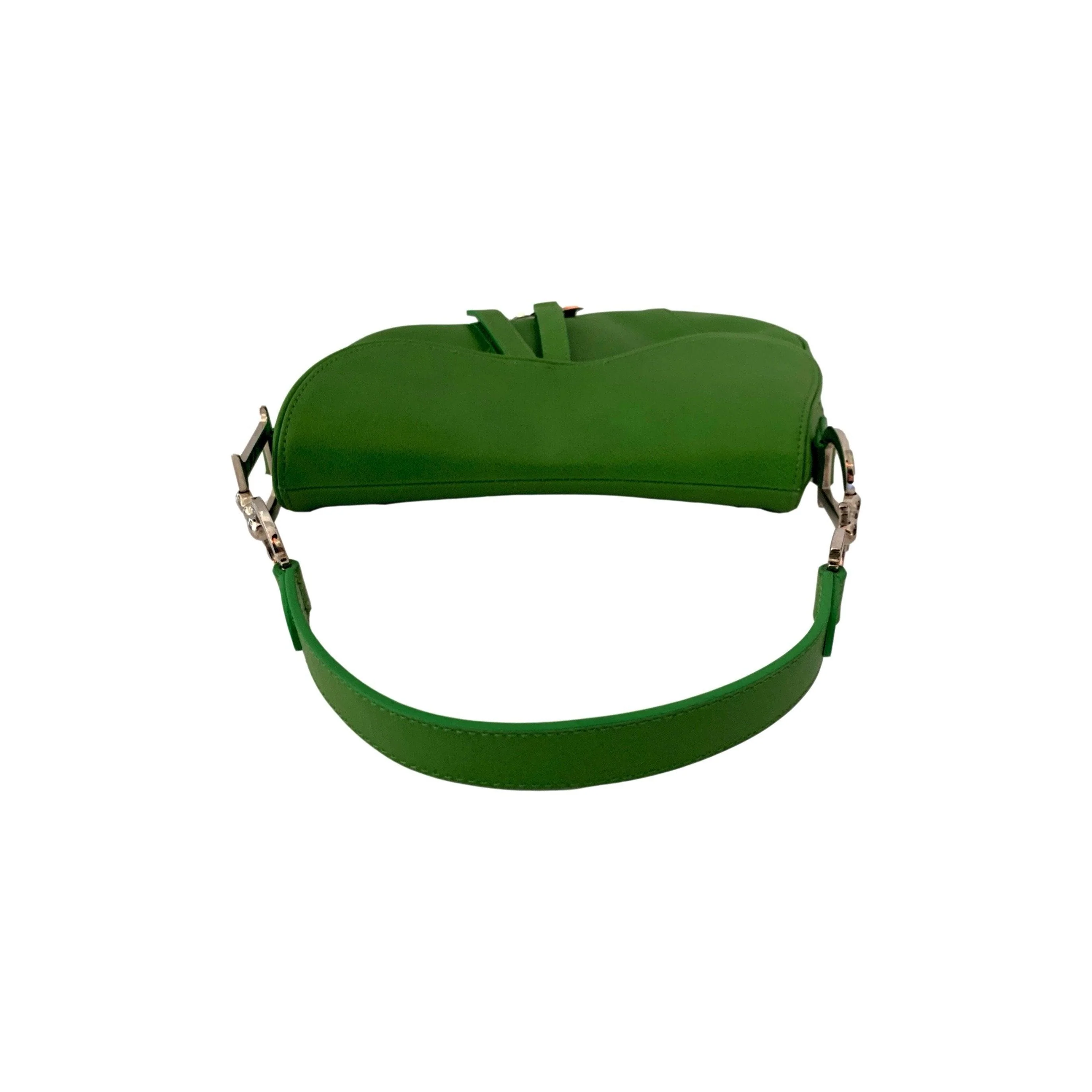 Dior Green Leather Saddle Bag - Image 3