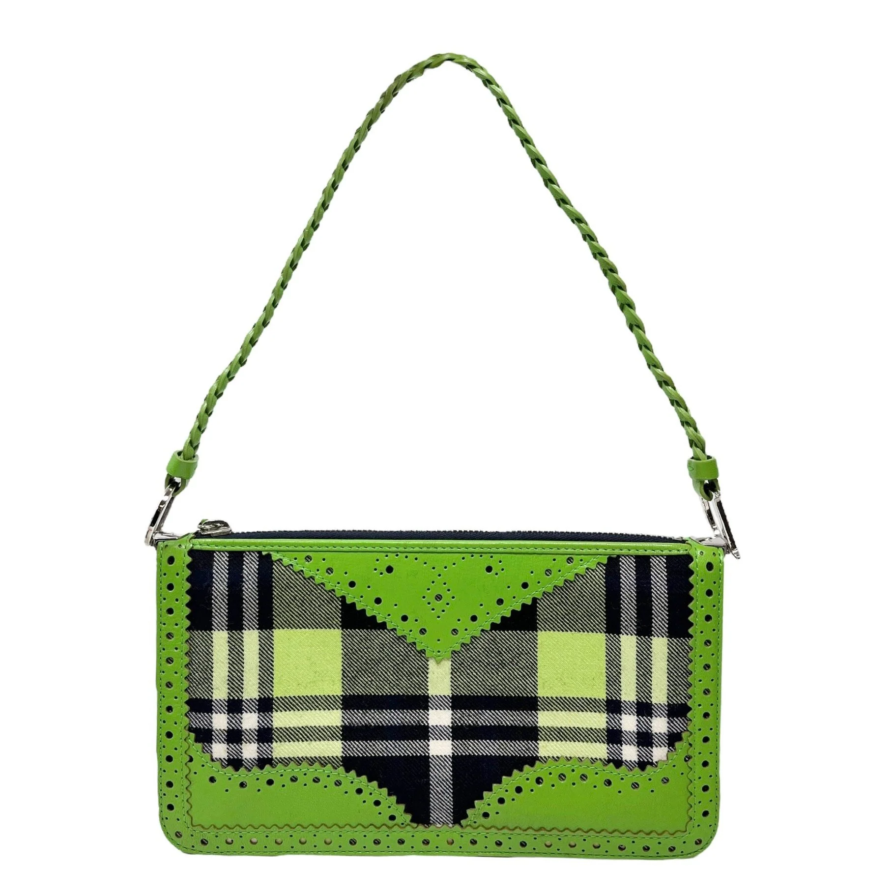 Dior Green Plaid Shoulder Bag - Image 2