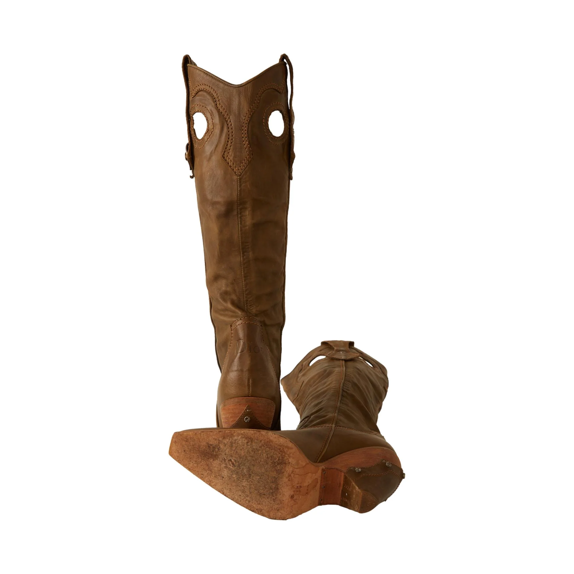 Dior Brown Western Boots - Image 4
