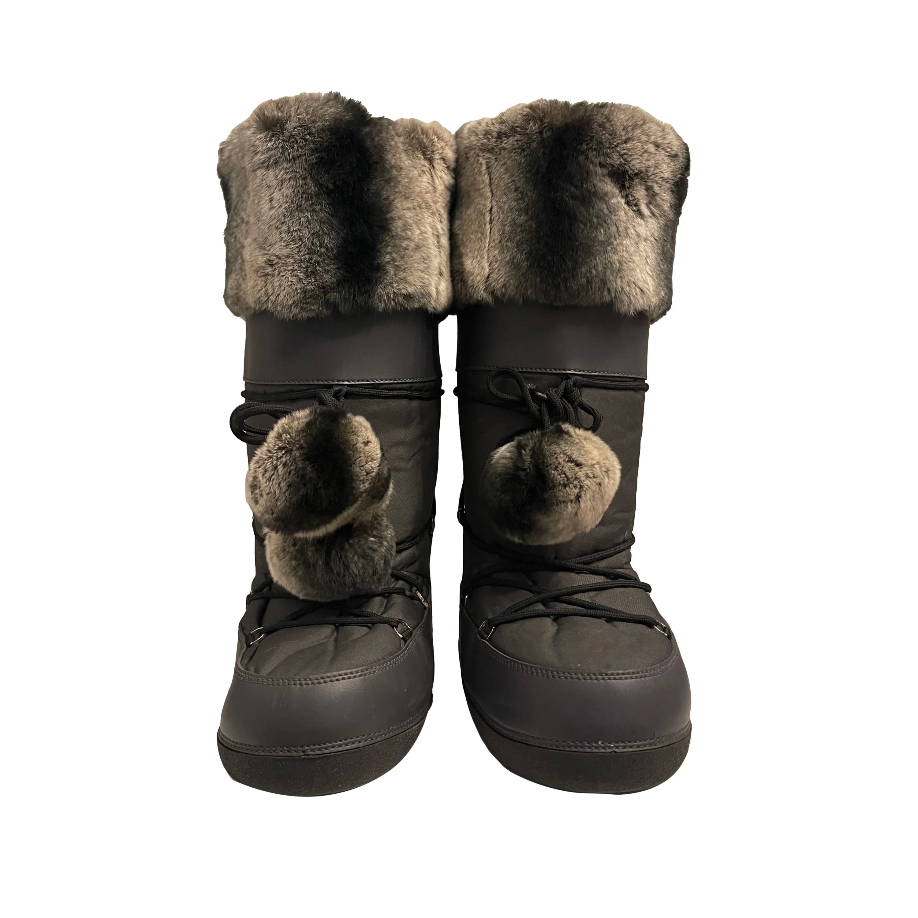 Dior Grey Fur Snow Boots - Image 3