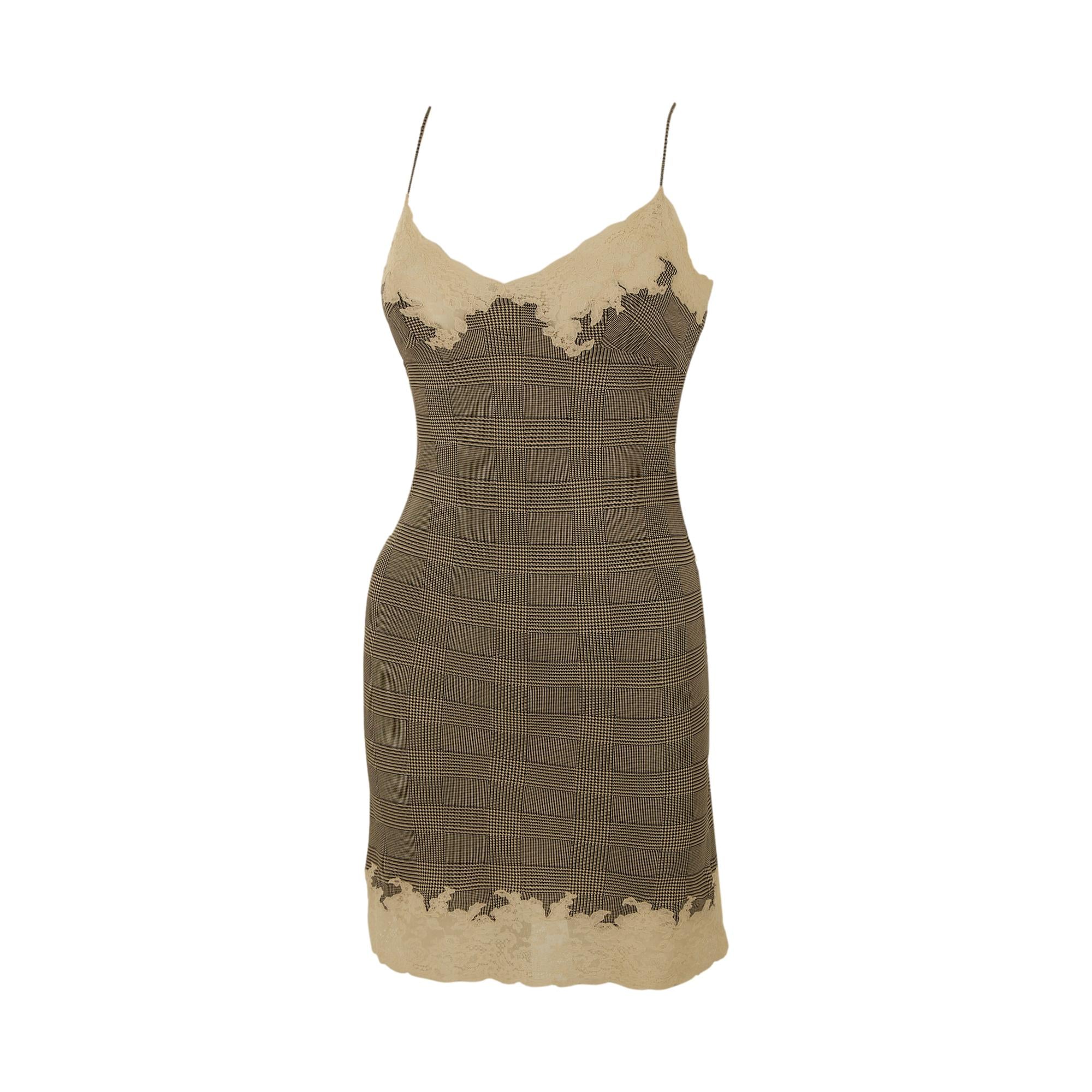 Dior Grey Lace Slip Dress - Image 2