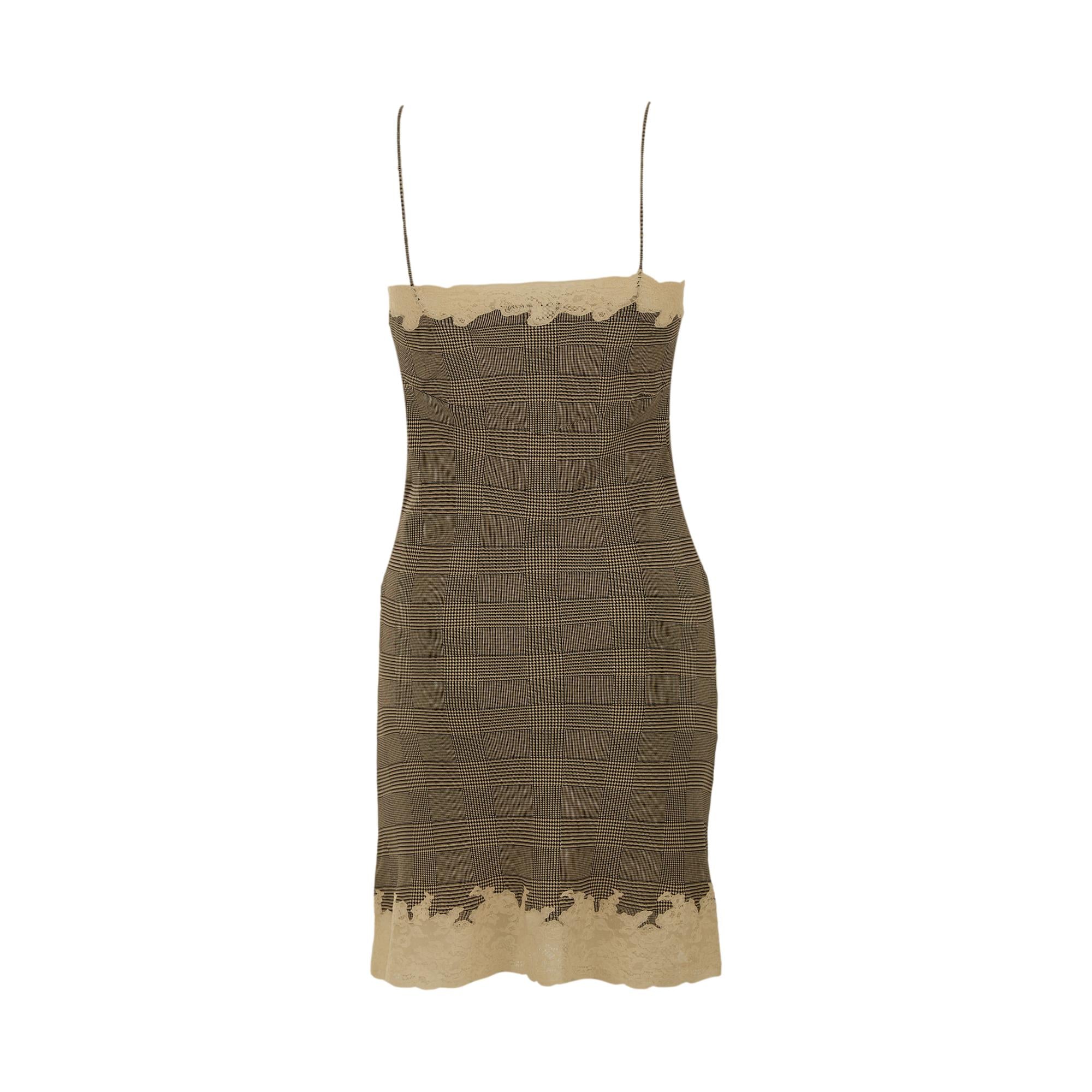Dior Grey Lace Slip Dress - Image 3