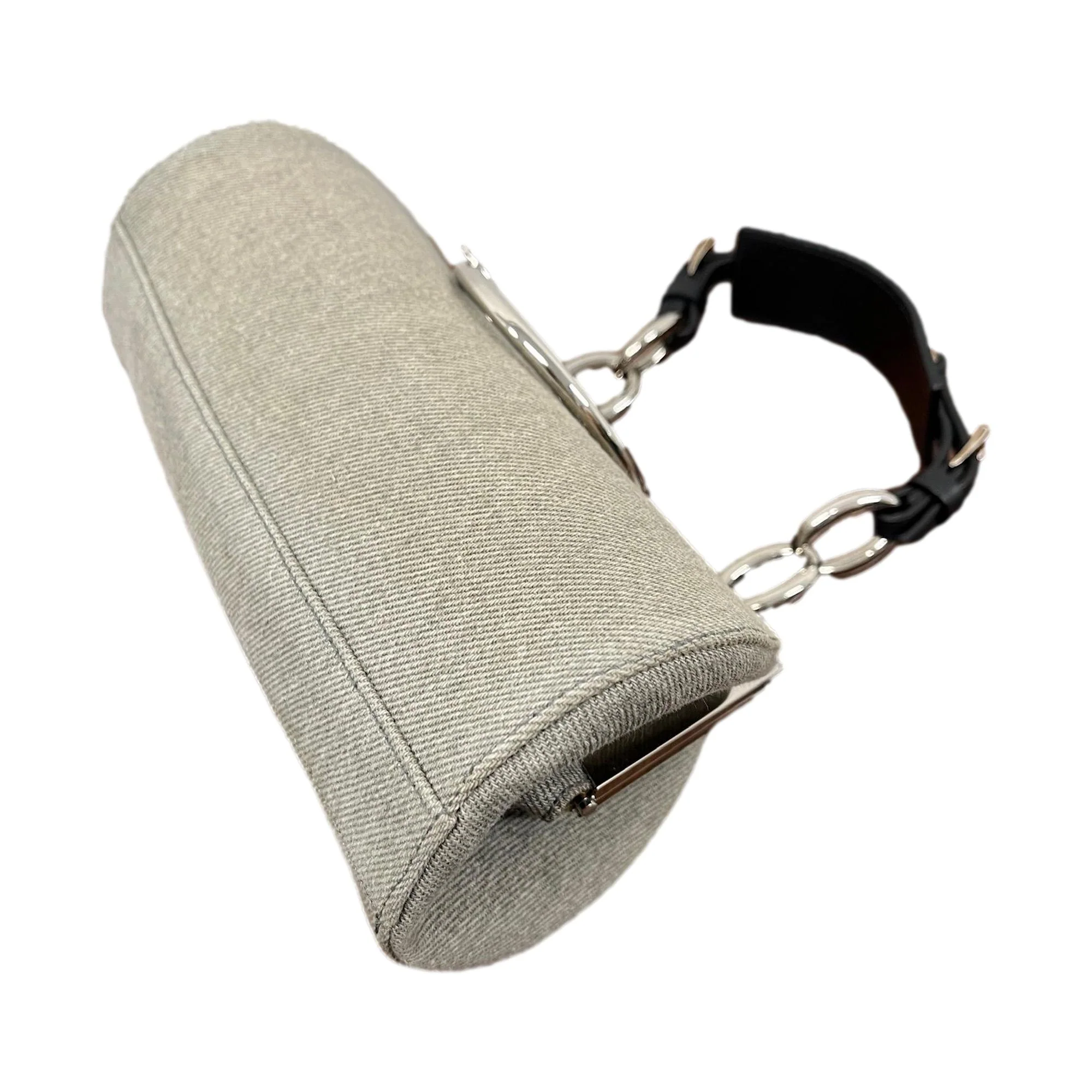 Dior Grey Mini Logo Top Handle Bag - Image 2
