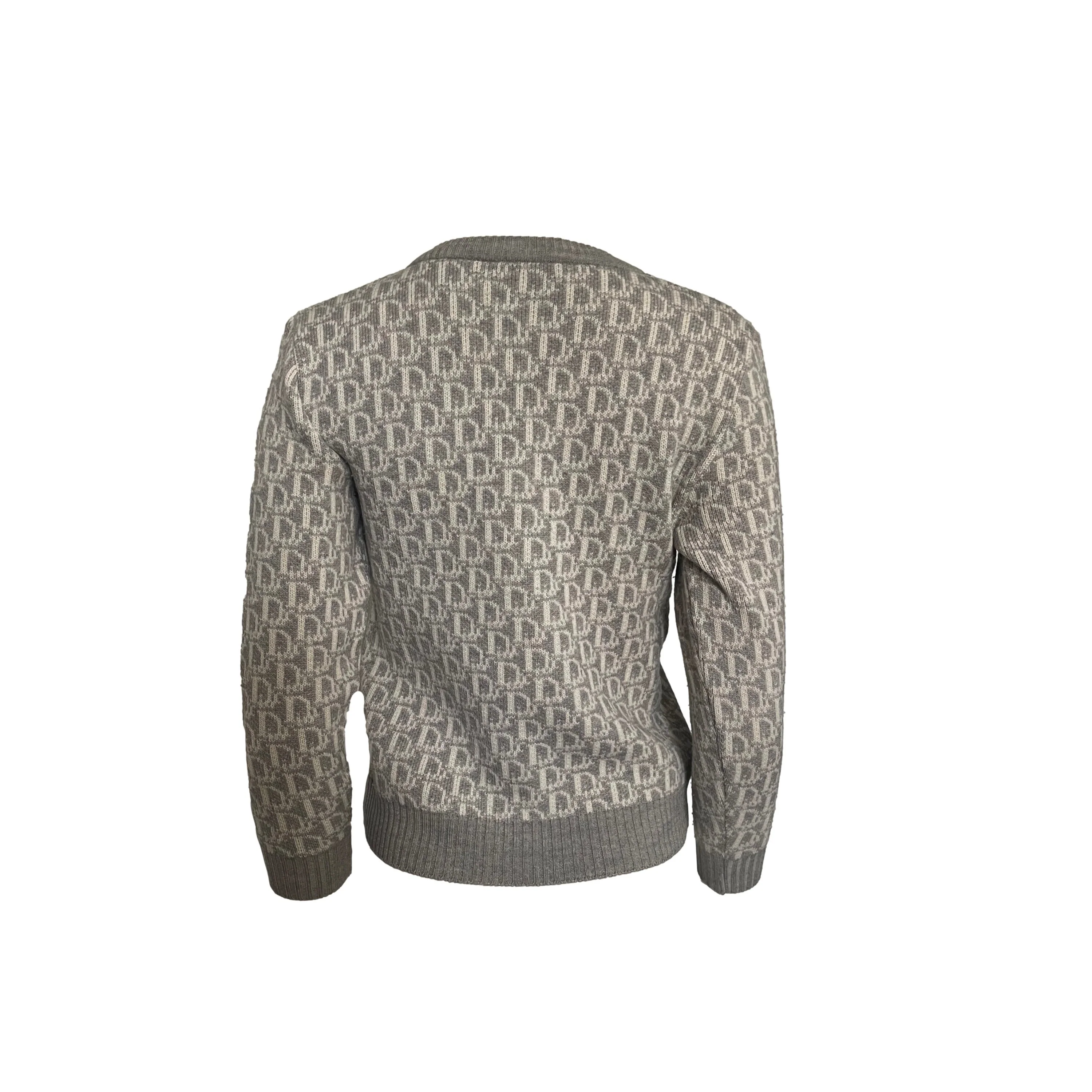 Dior Grey Monogram Knit Sweater - Image 2