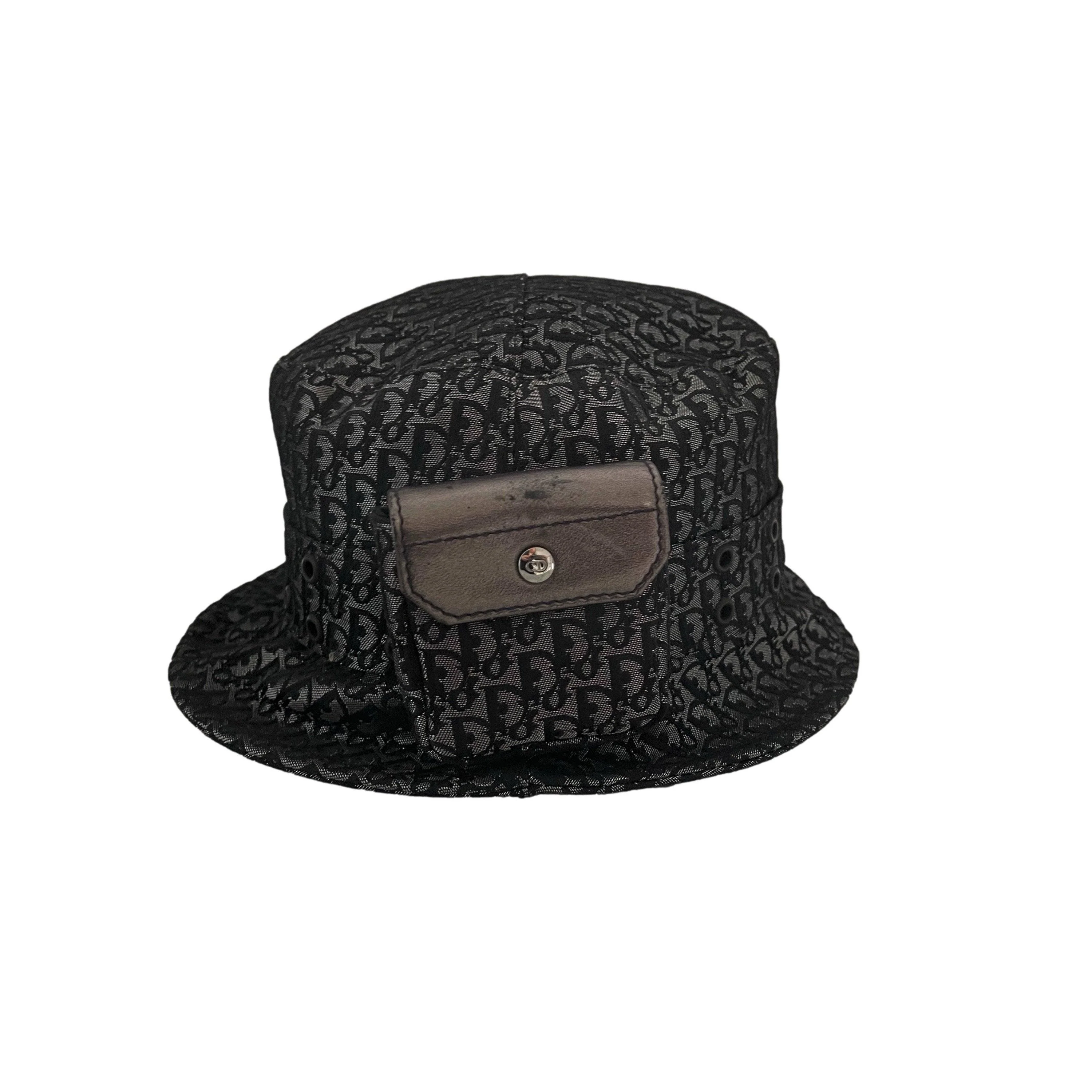 Dior Grey Monogram Pocket Bucket Hat