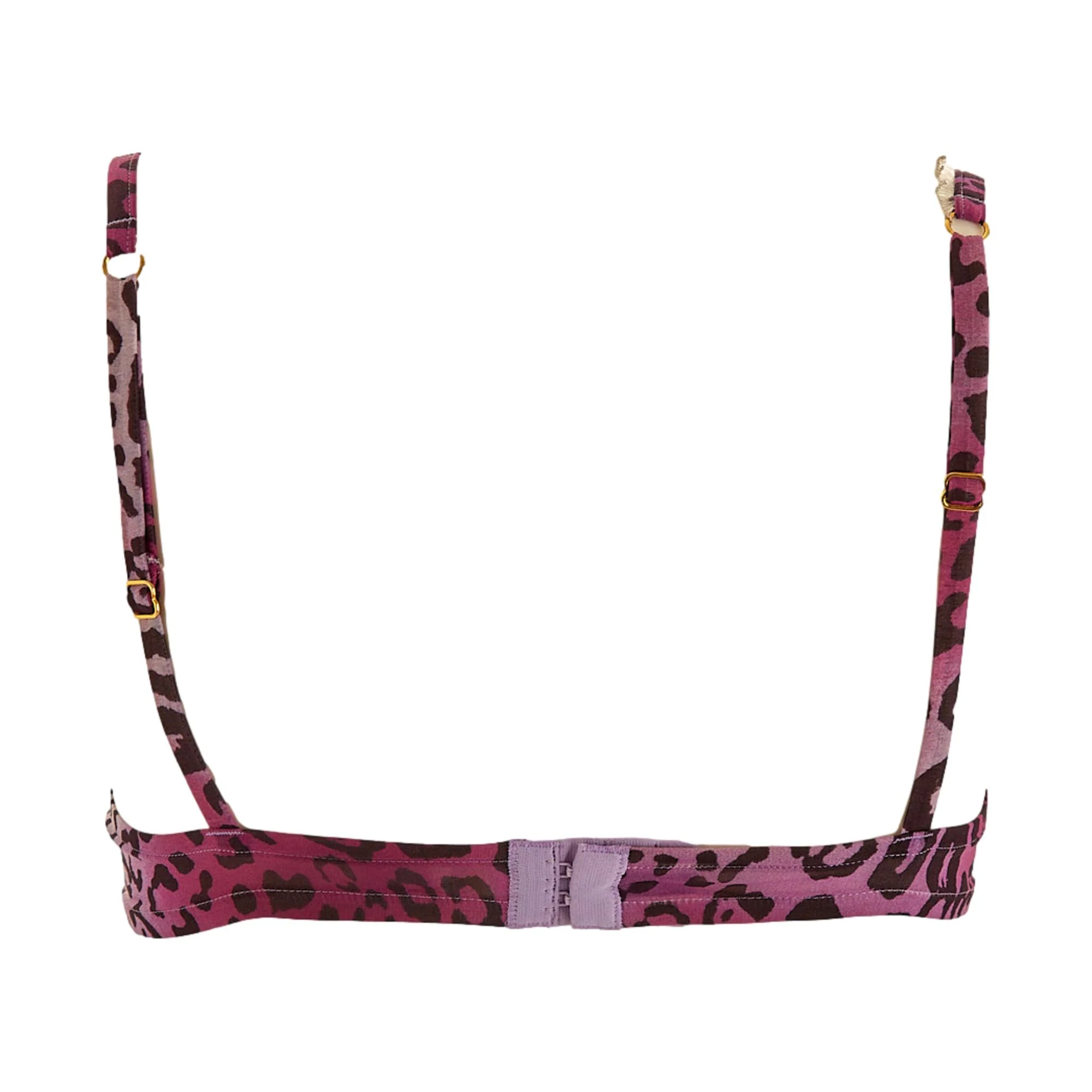 Dior Purple Cheetah Print + Mesh Bra - Image 2