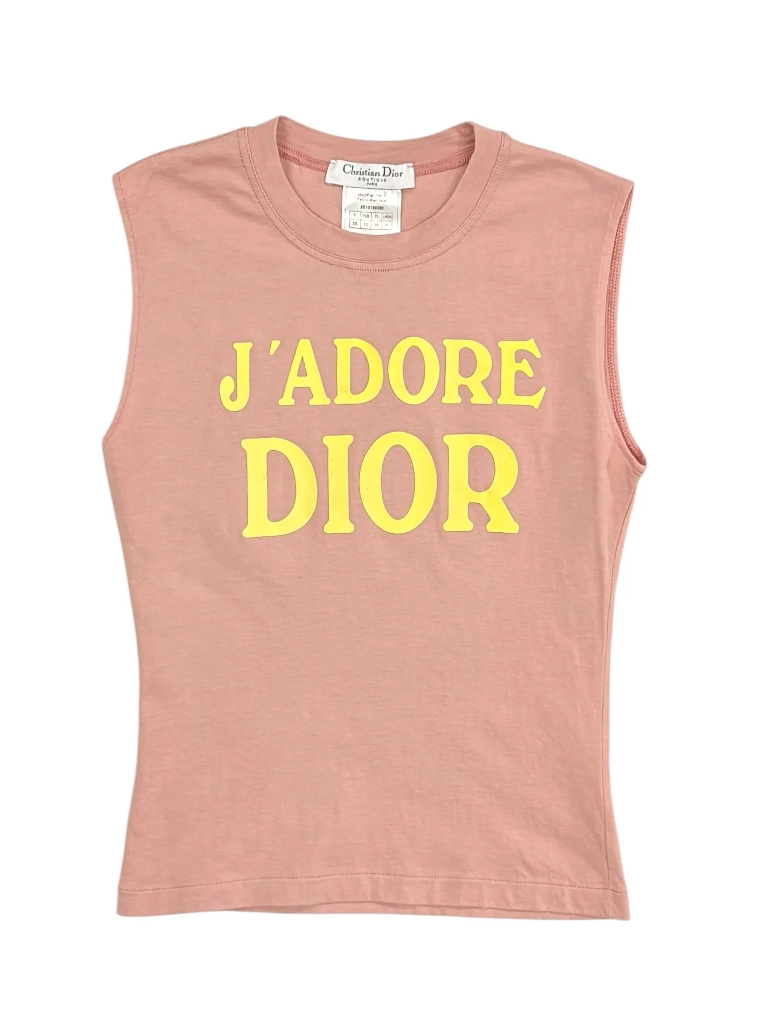 Dior ‘J’Adore’ Baby Pink + Yellow Tank