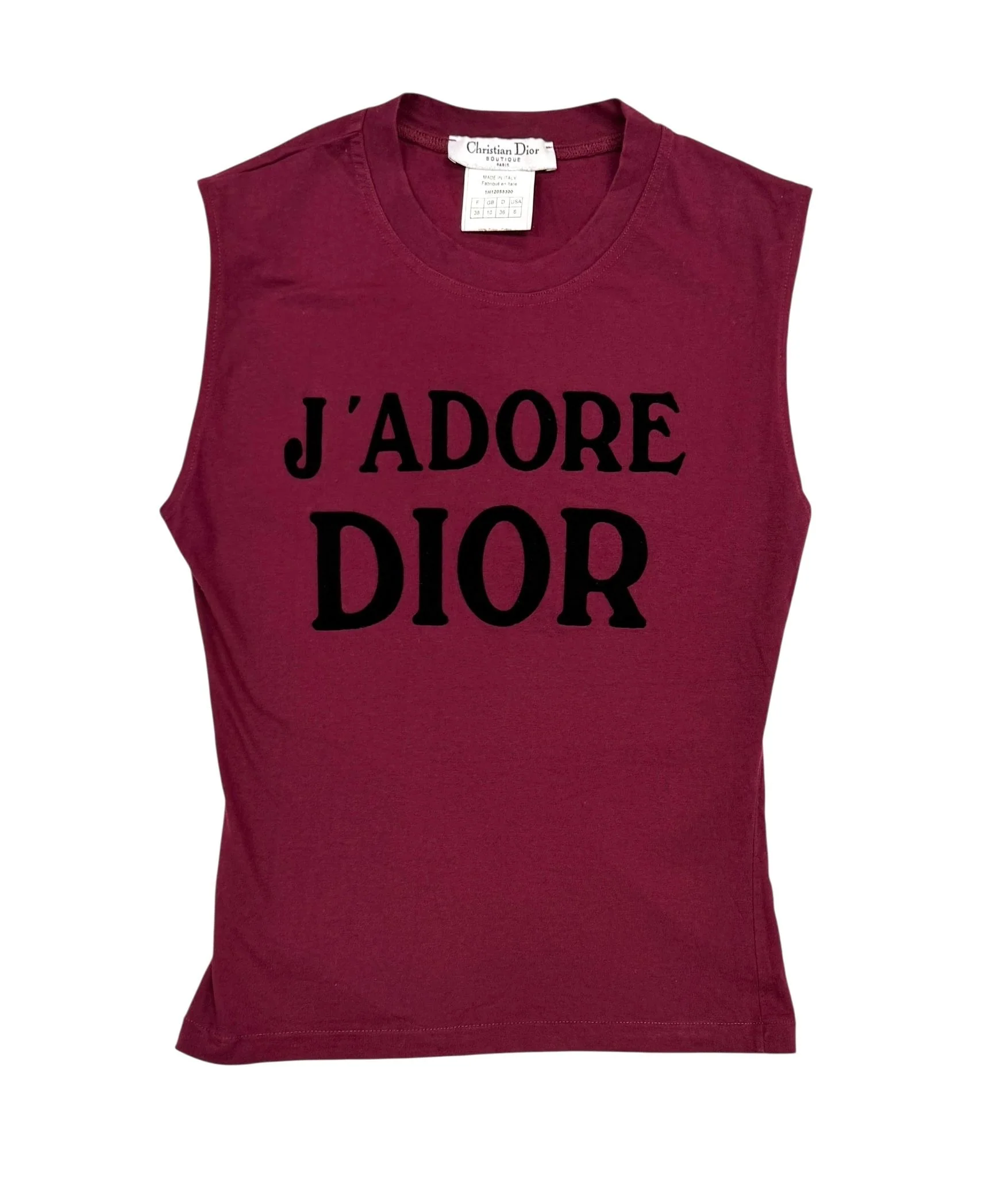Dior J’adore Burgundy Logo Tank