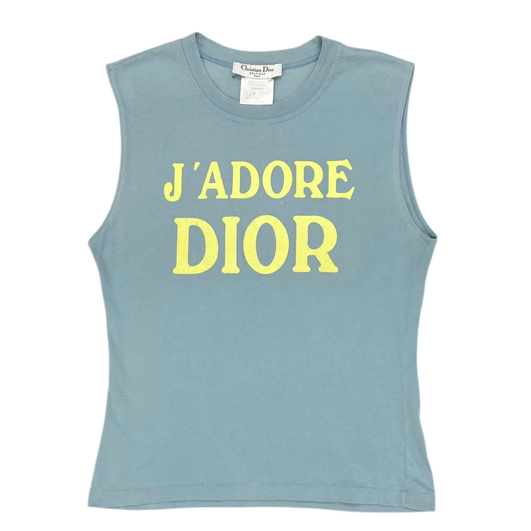 Dior 'J'Adore' Baby Blue + Yellow Tank