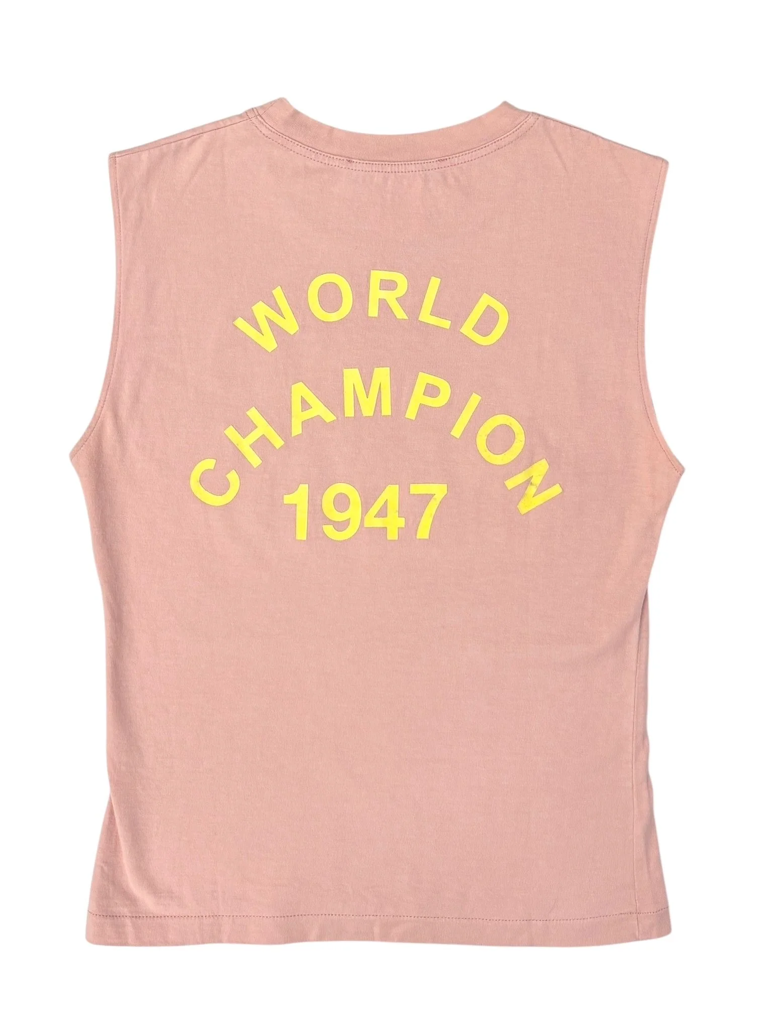 Dior J'Adore Baby Pink + Yellow Logo Tank Top - Image 2