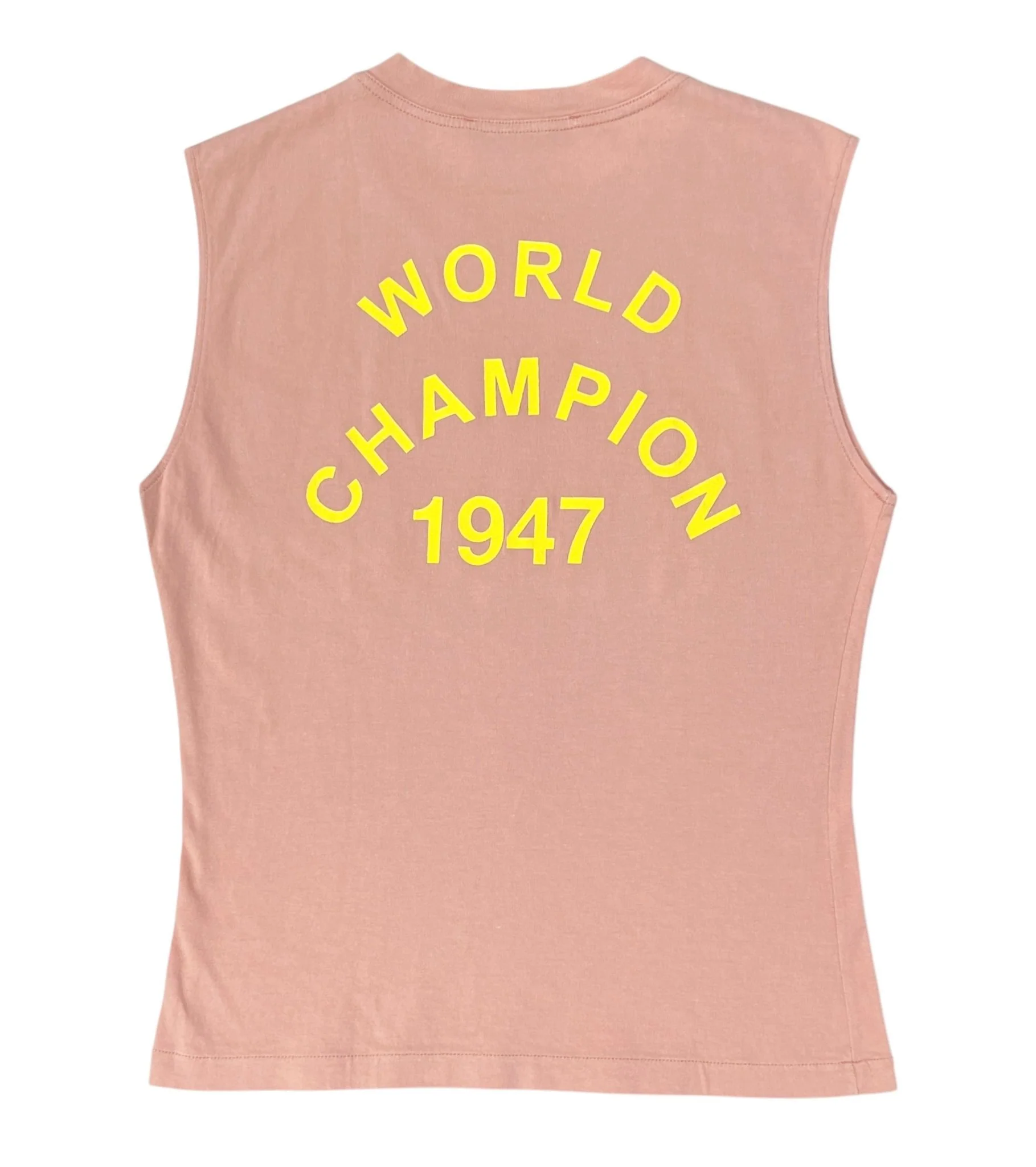 Dior J'Adore Baby Pink + Yellow Logo Tank Top - Image 2