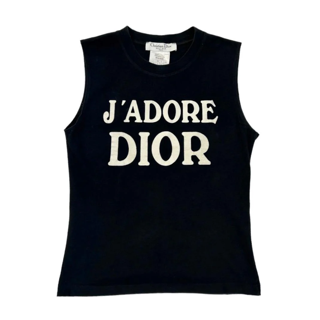 Dior J'Adore Black Logo Tank