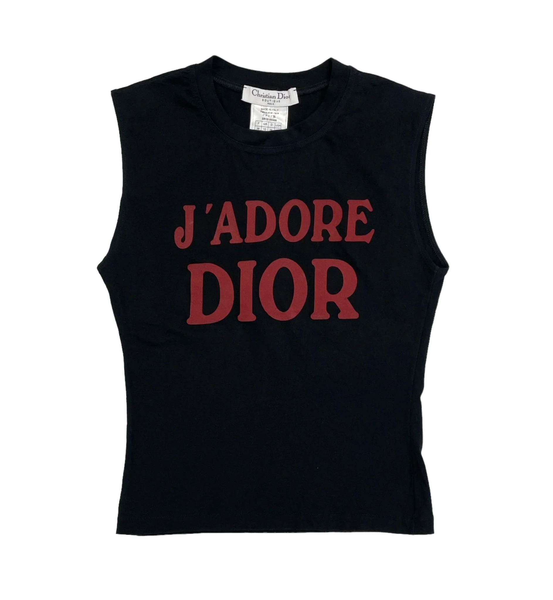 Dior J'Adore Black Logo Tank
