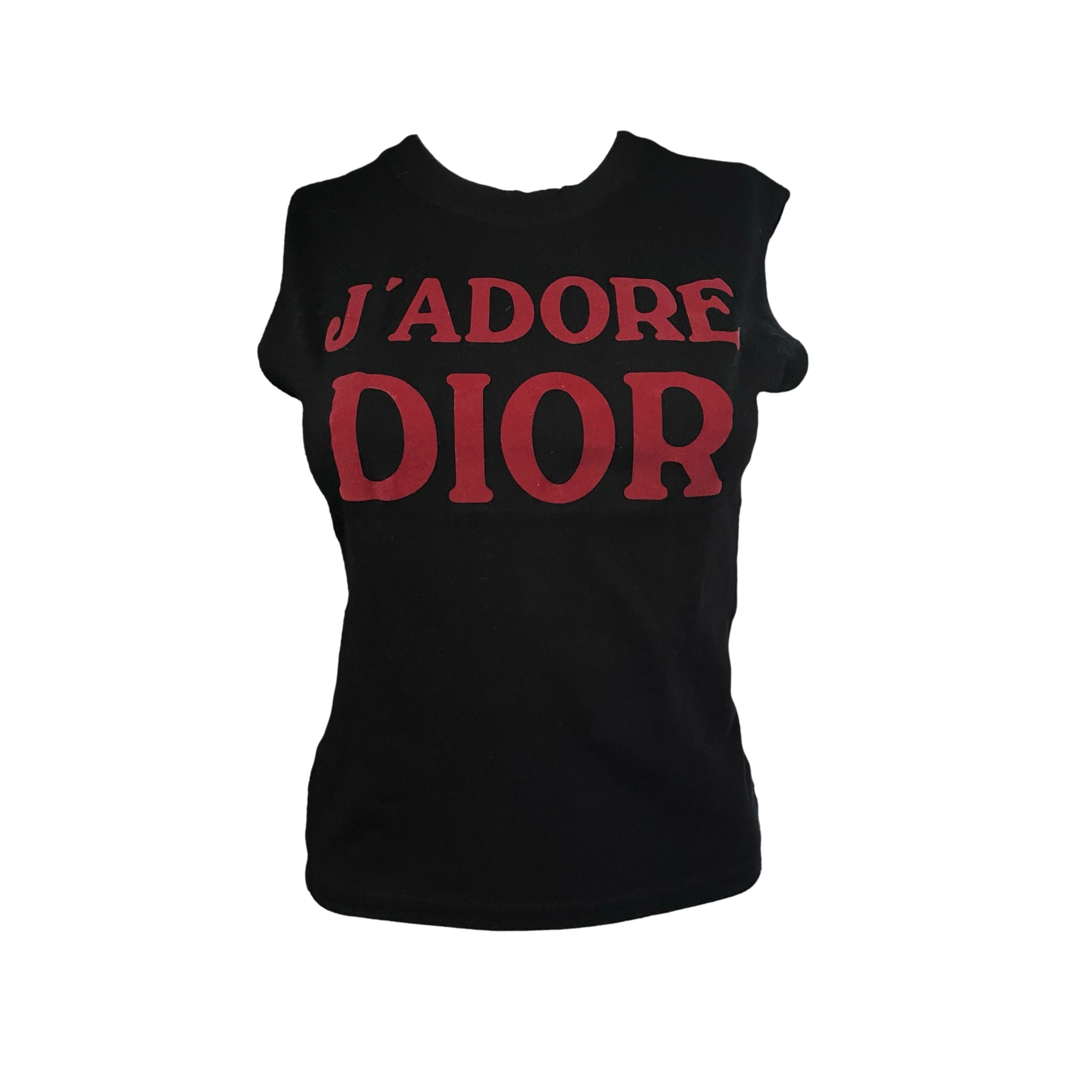 Dior J'Adore Black Logo Tank Top