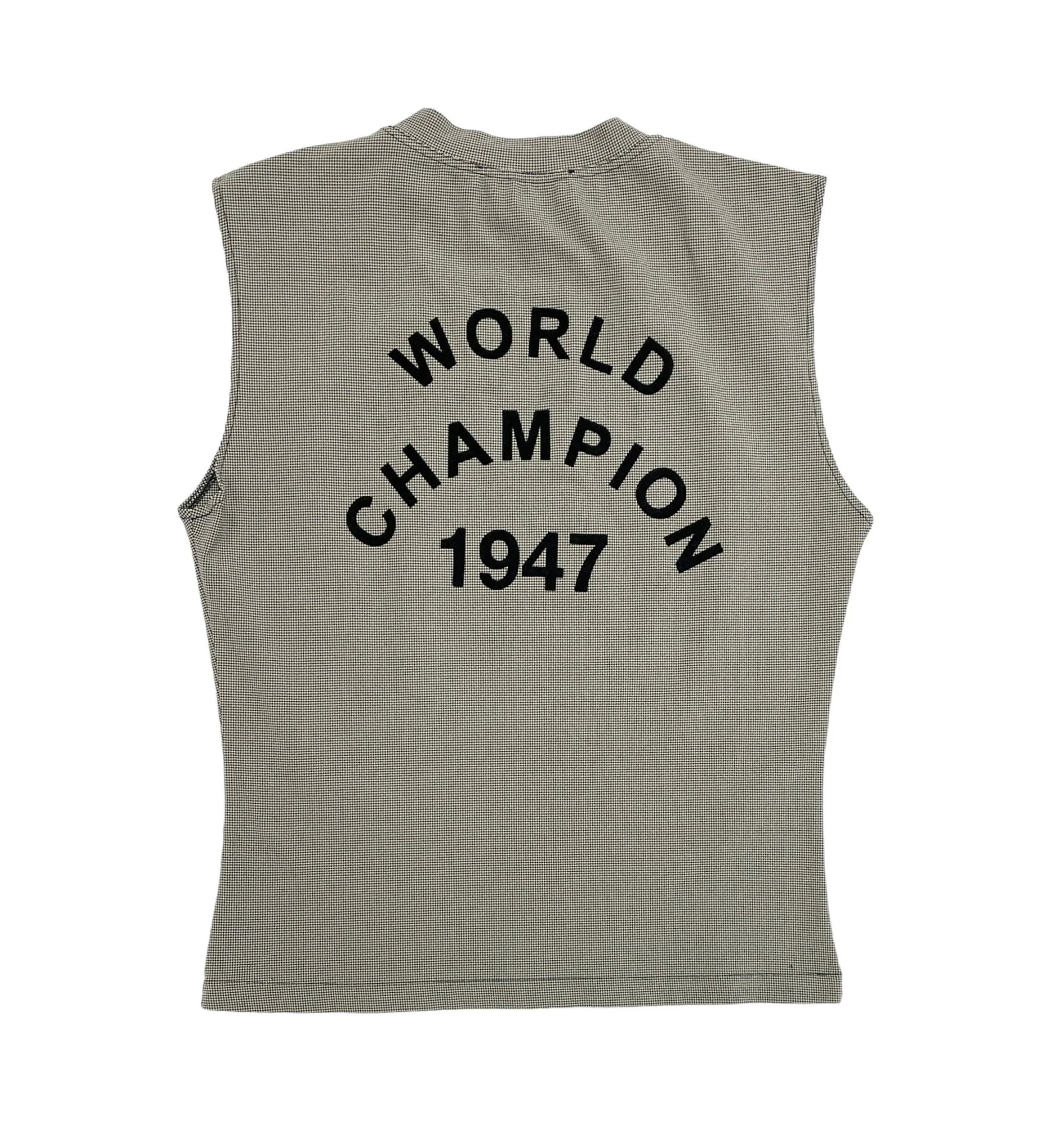 Dior J'Adore Houndstooth Logo Tank Top - Image 2