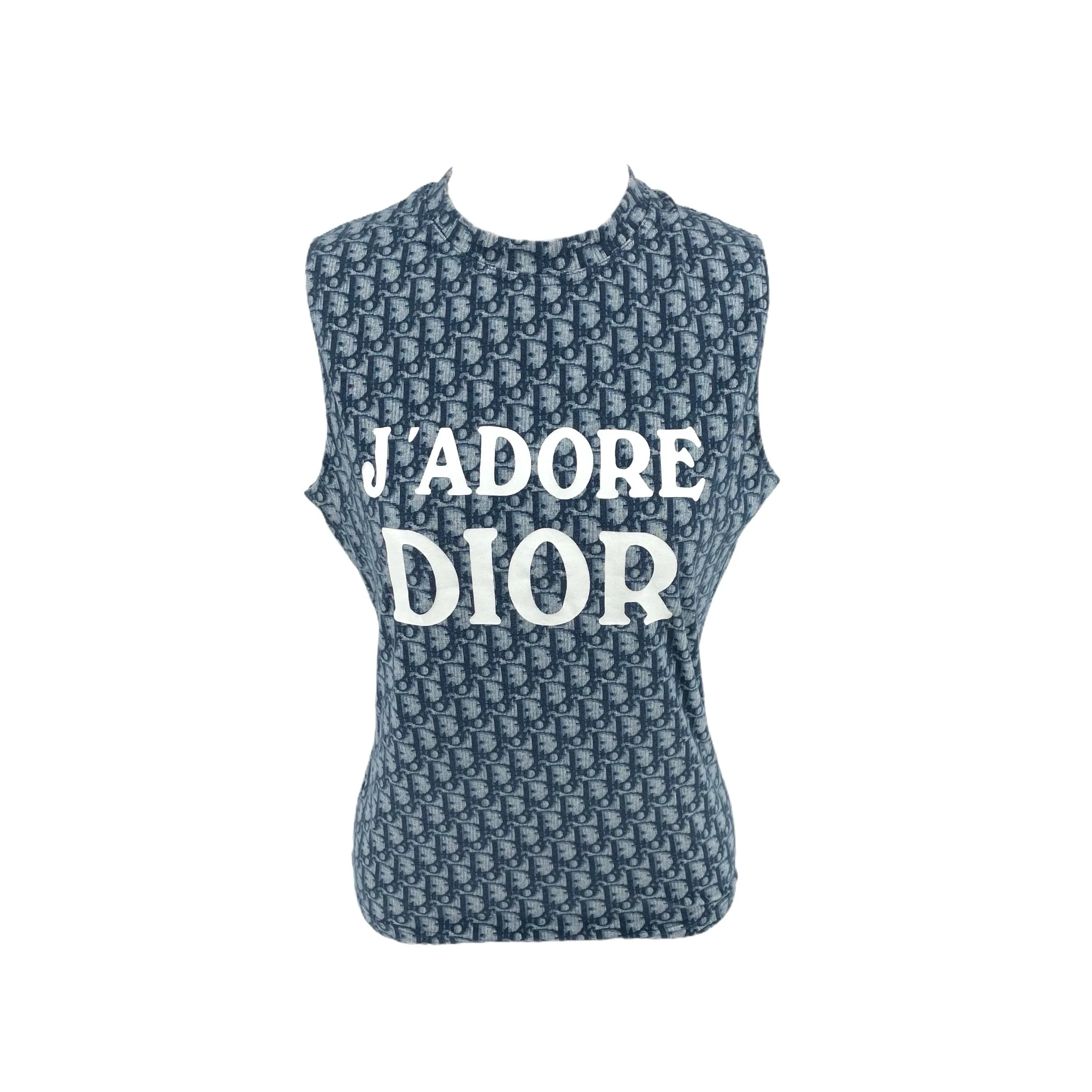 Dior J'Adore Navy Logo Tank Top