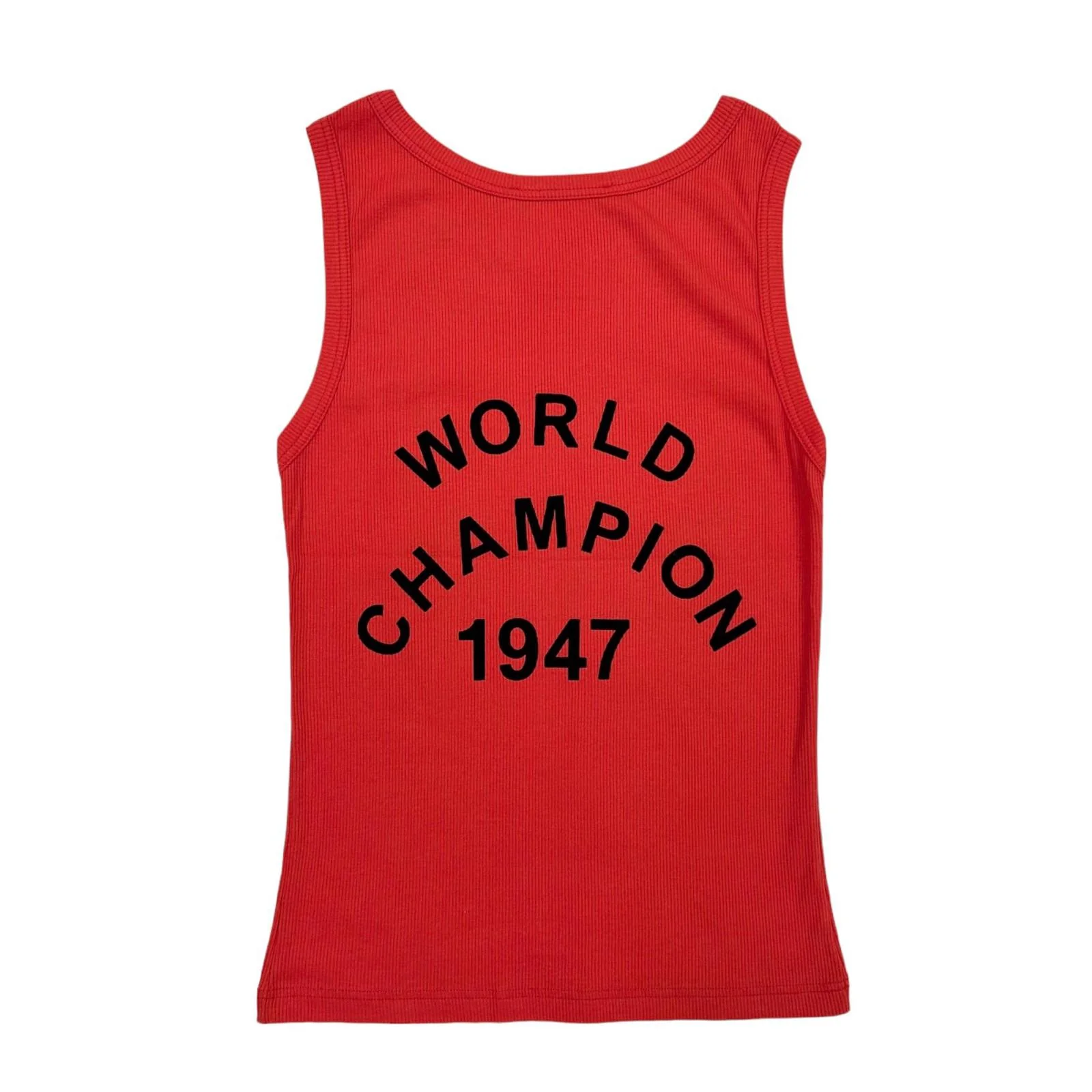 Dior 'J'Adore' Red Logo Ribbed Tank - Image 2