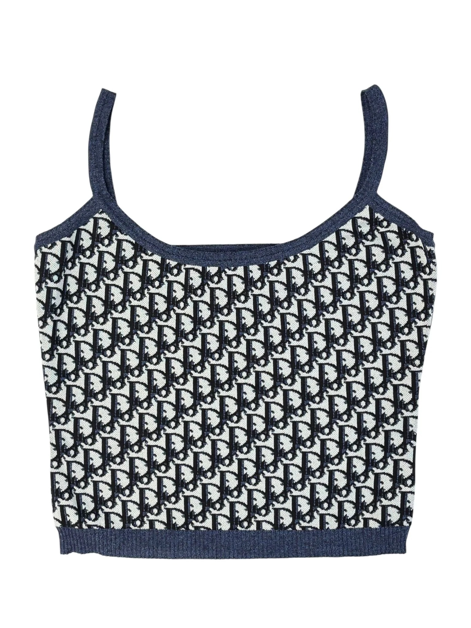 Dior Knit Logo Cropped Tank Top