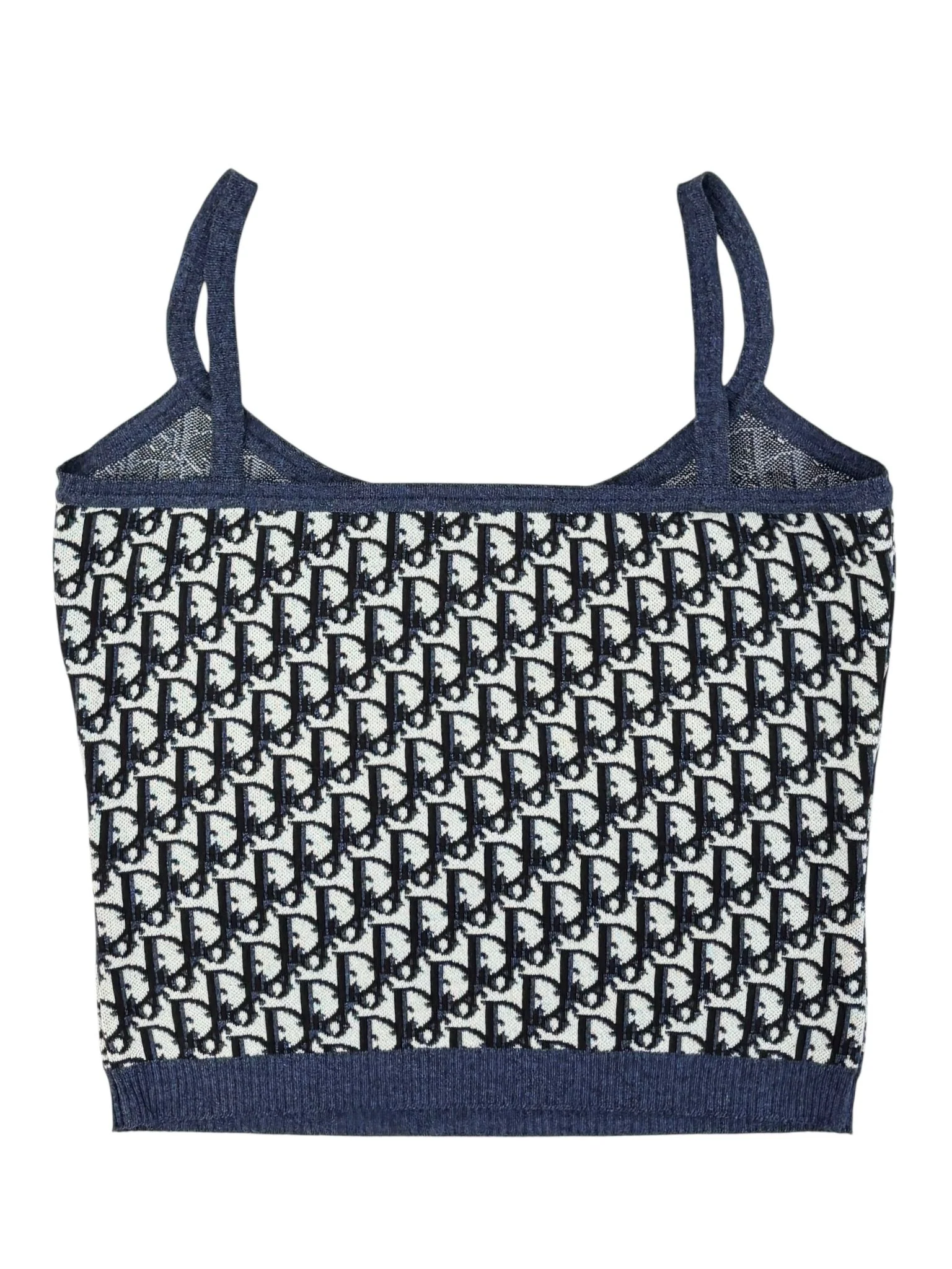 Dior Knit Logo Cropped Tank Top - Image 2