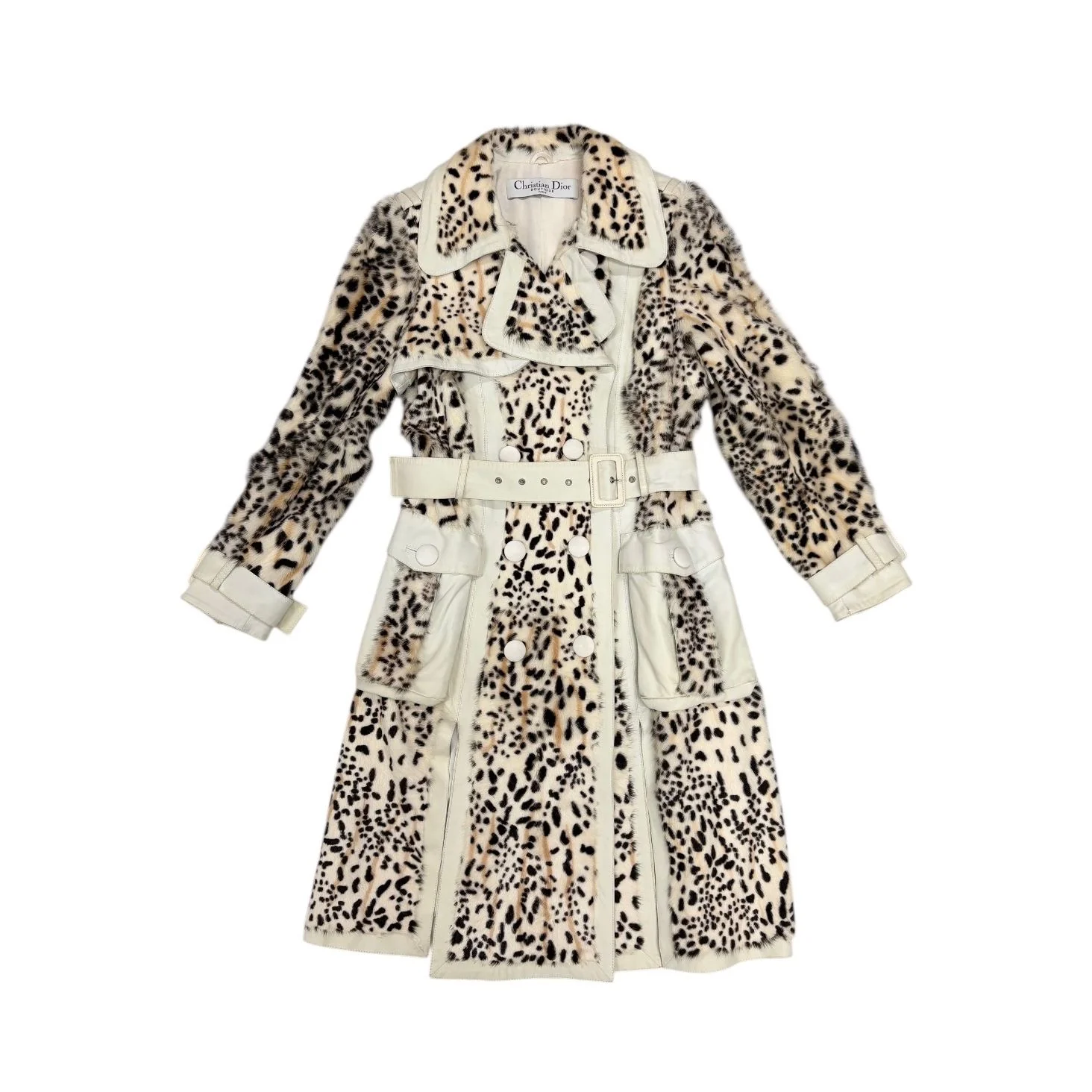 Dior Leopard Calf Hair Long Jacket