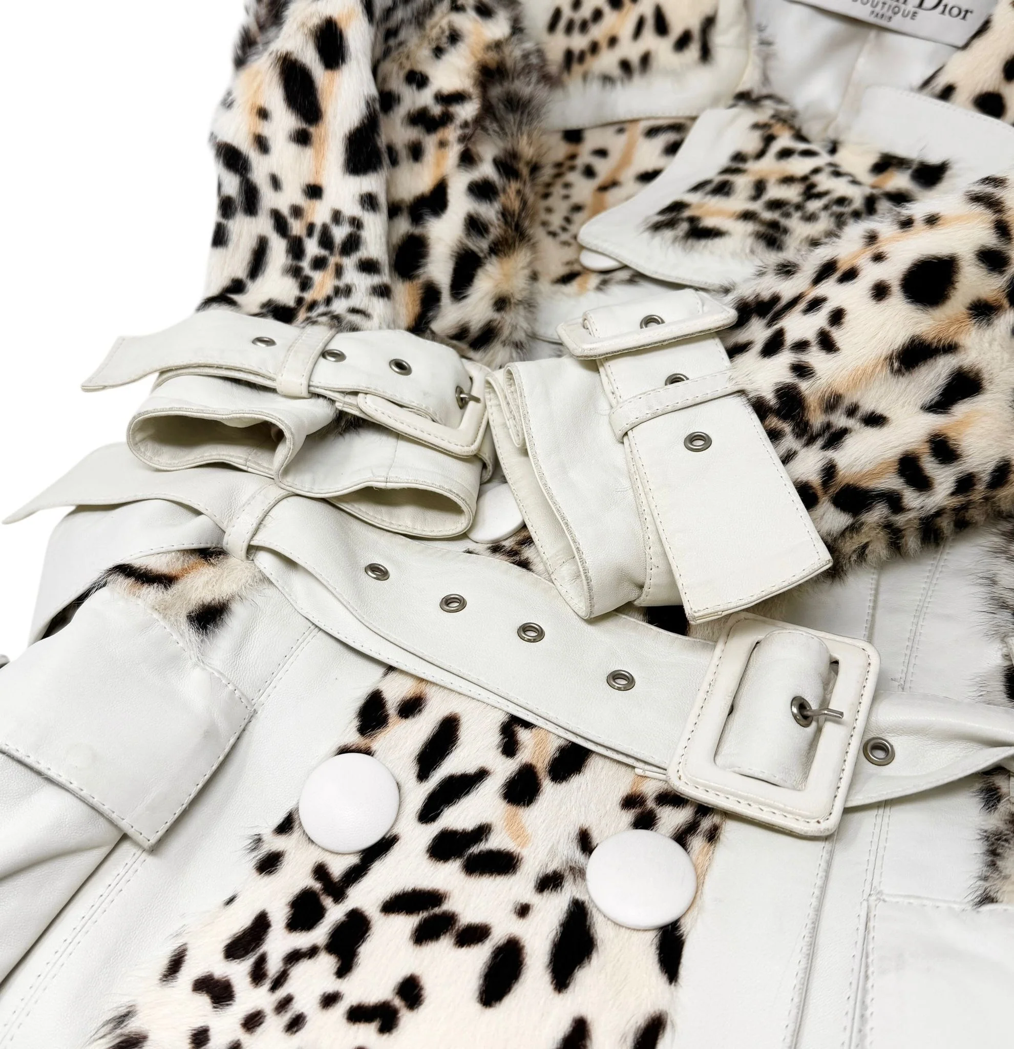 Dior Leopard Calf Hair Long Jacket - Image 4