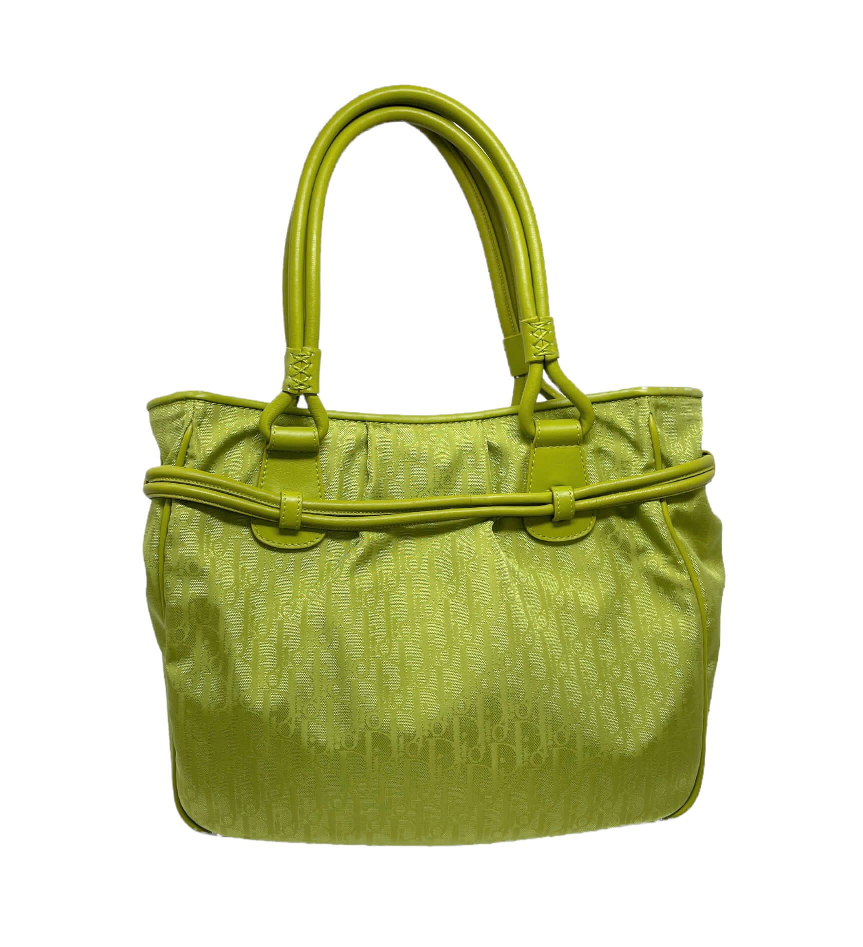 Dior Lime Green Logo Shoulder Bag - Image 2