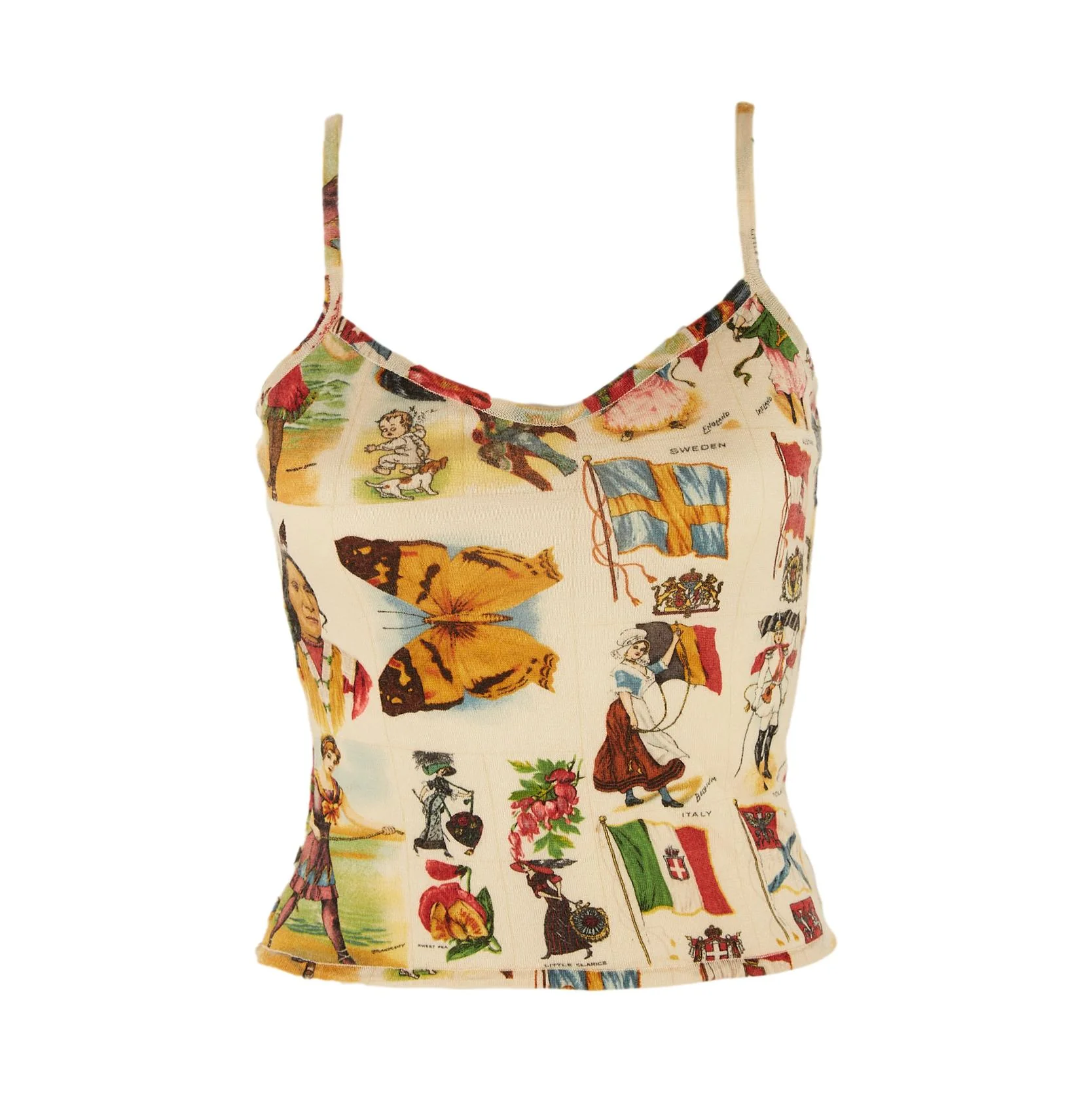 Dior Multicolor Stamp Print Tank
