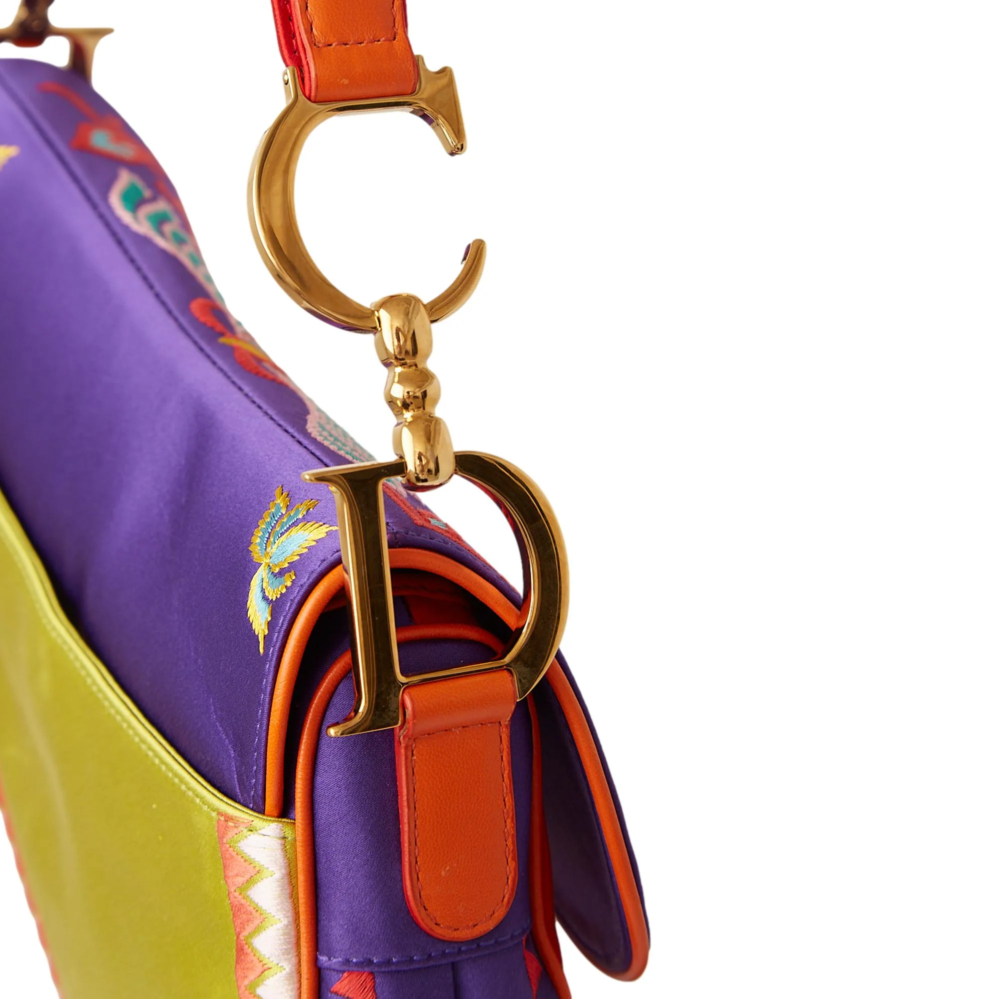 Dior Multicolor Embroidered Saddle Bag - Image 3