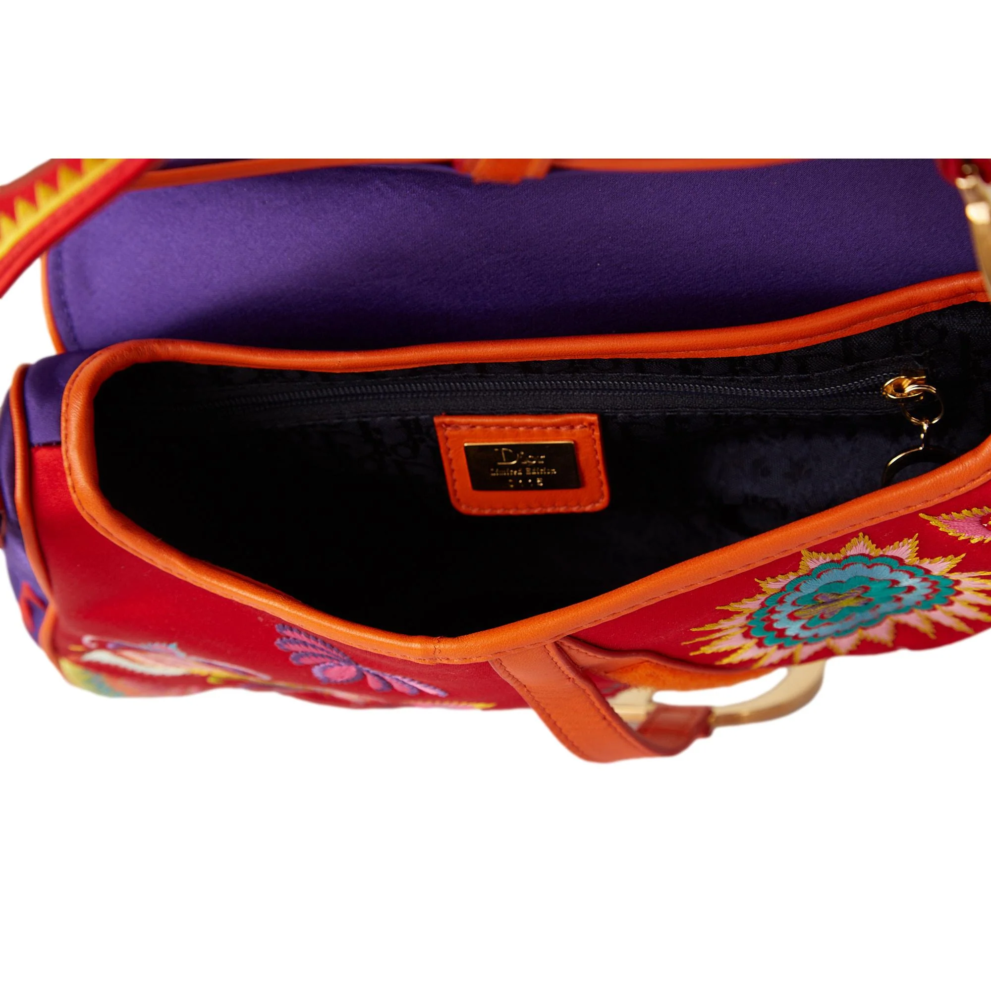 Dior Multicolor Embroidered Saddle Bag - Image 6