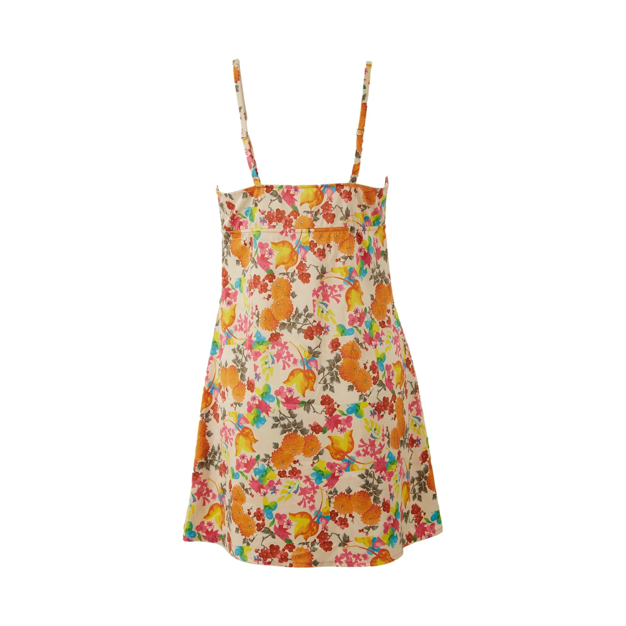 Dior Multicolor Floral Print Lace Mini Slip Dress - Image 2
