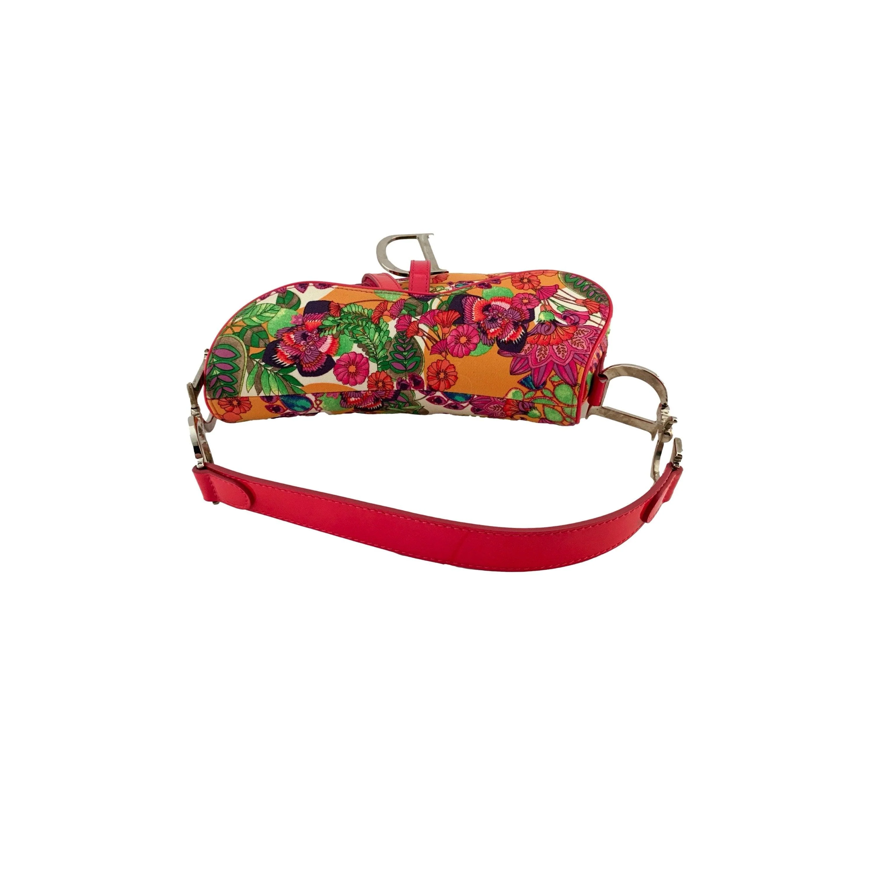 Dior Multicolor Floral Saddle Bag - Image 4
