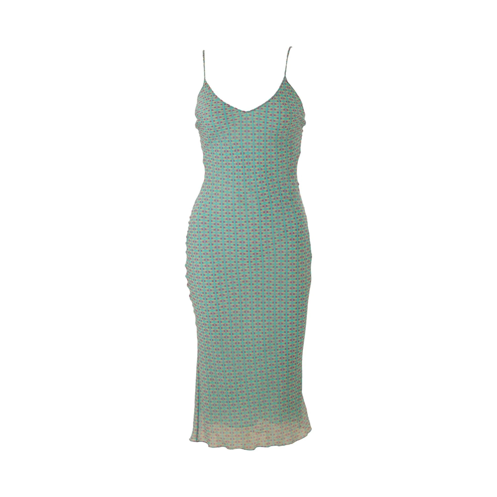 Dior Blue Print Silk Dress