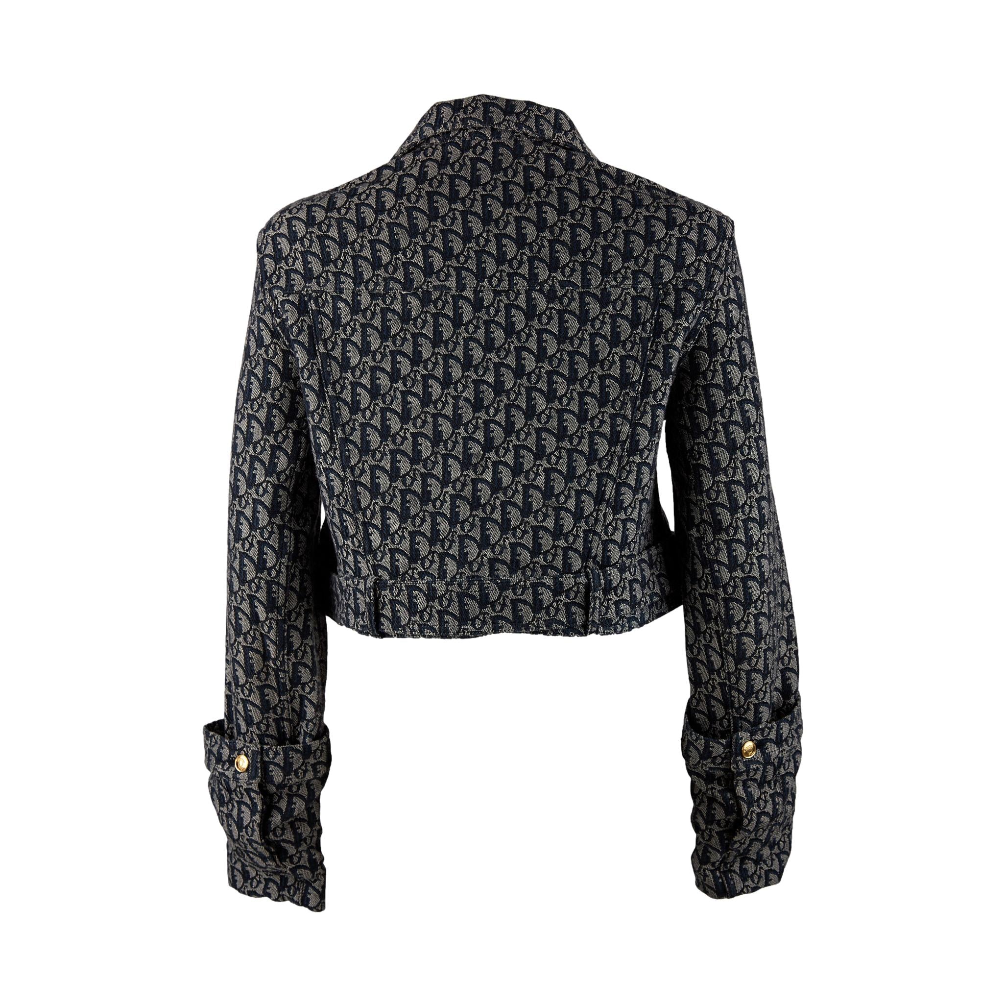 Dior Navy Logo Belt Denim Jacket - Image 3