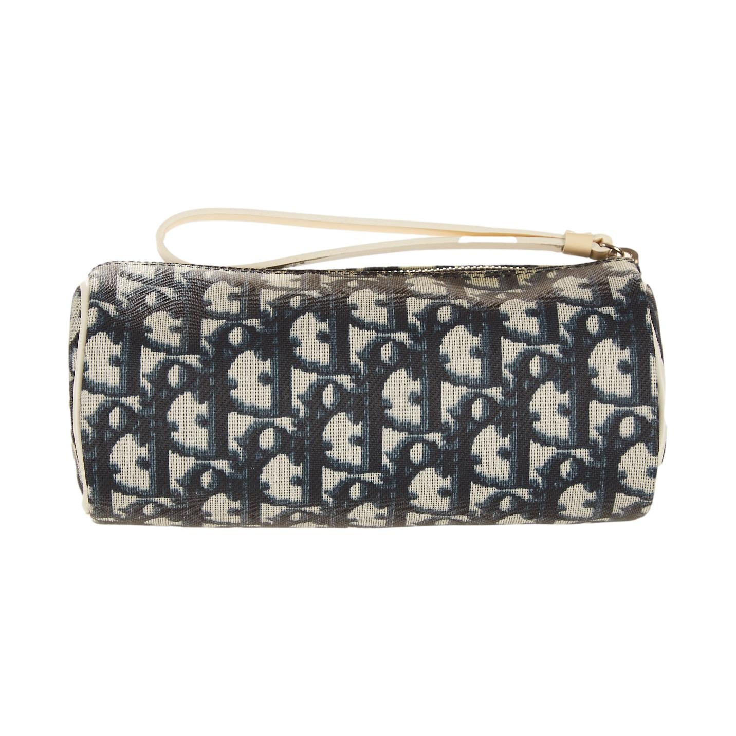Dior Navy Logo Mini Cylinder Bag - Image 2