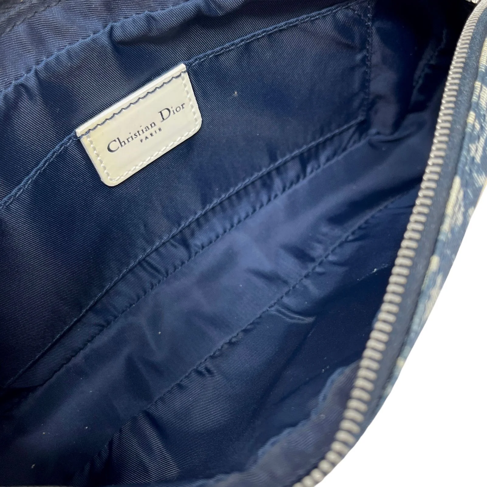 Dior Navy Logo Mini Shoulder Bag - Image 3