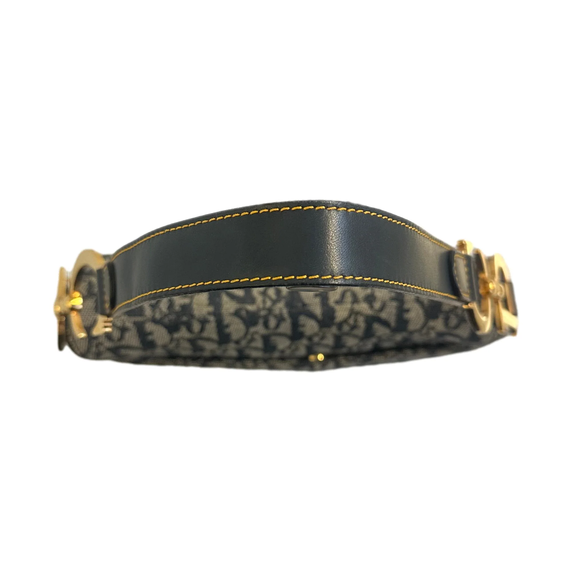 Dior Navy Logo Saddle Bag - Image 3